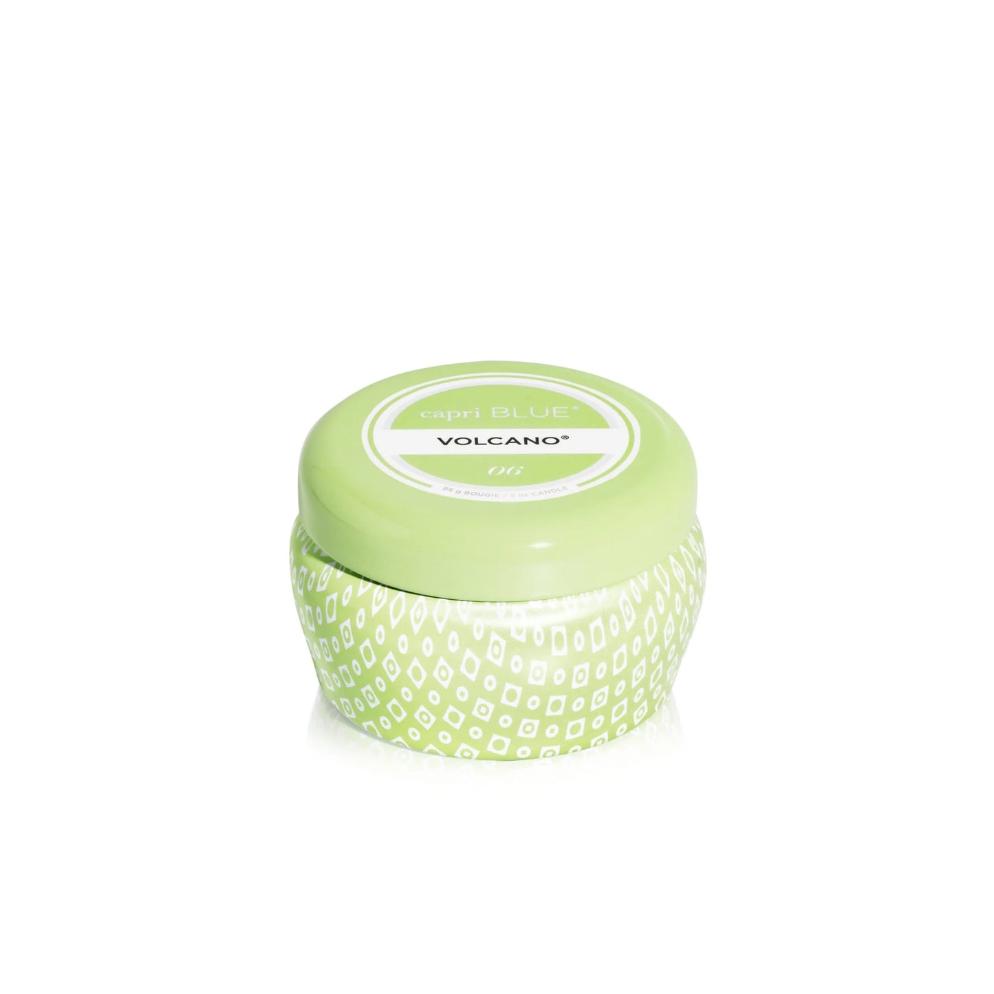VOLCANO ICED MATCHA PRINTED MINI TIN CANDLE, 3 OZ.