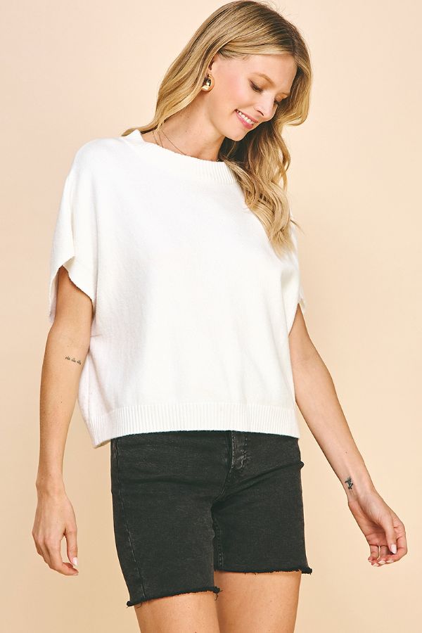 DROPPED SHOULDER SWEATER TOP