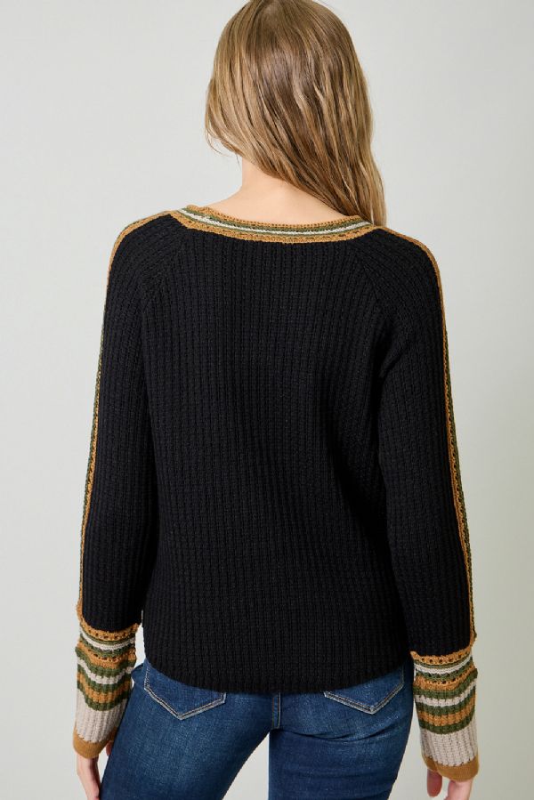 Raglan Sleeve Crochet Detail Top