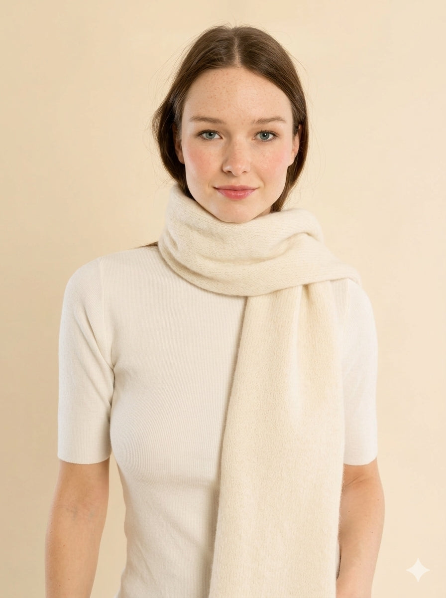 Fringed Knitted Scarf