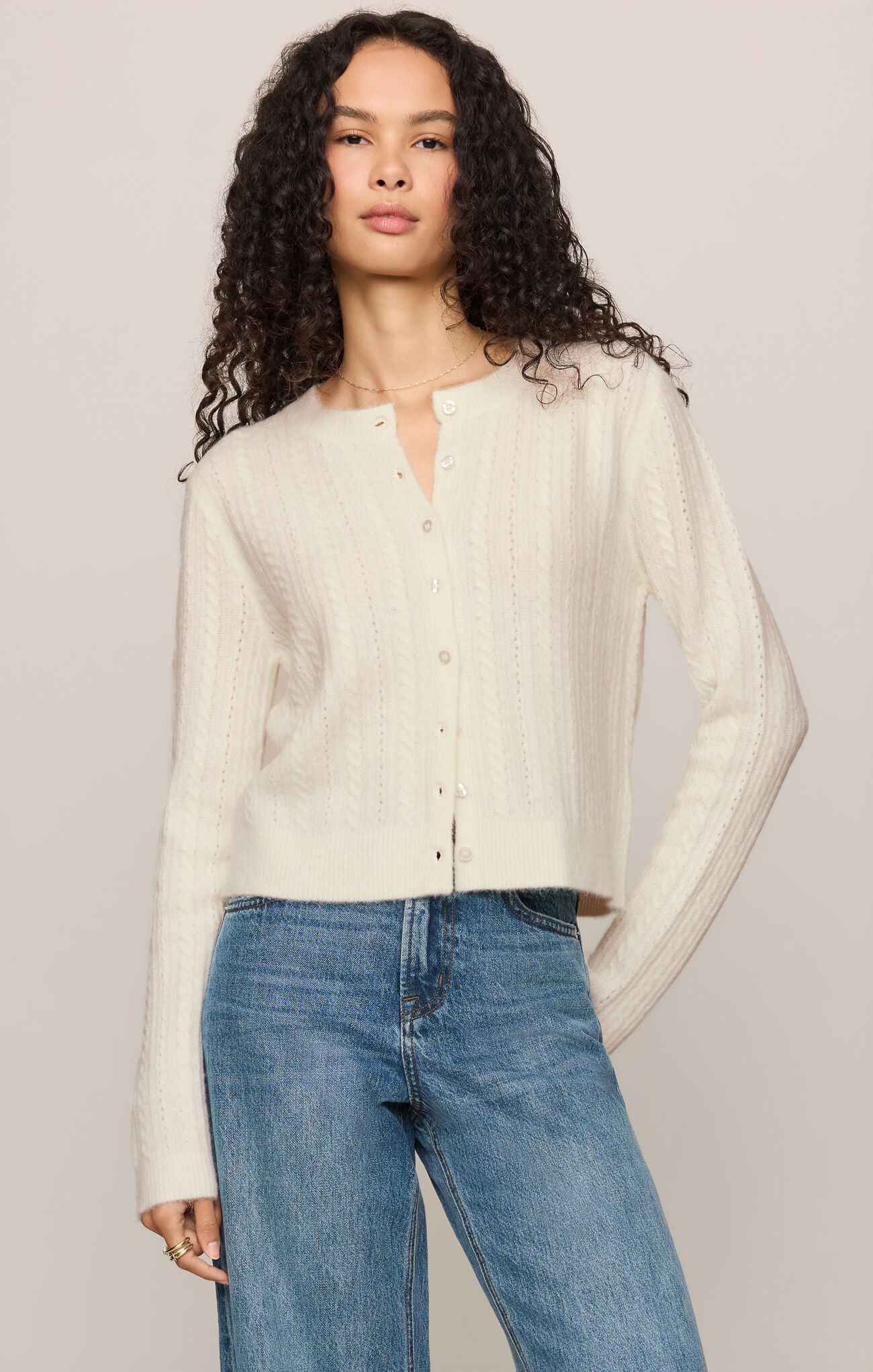Medina Pointelle Cardigan
