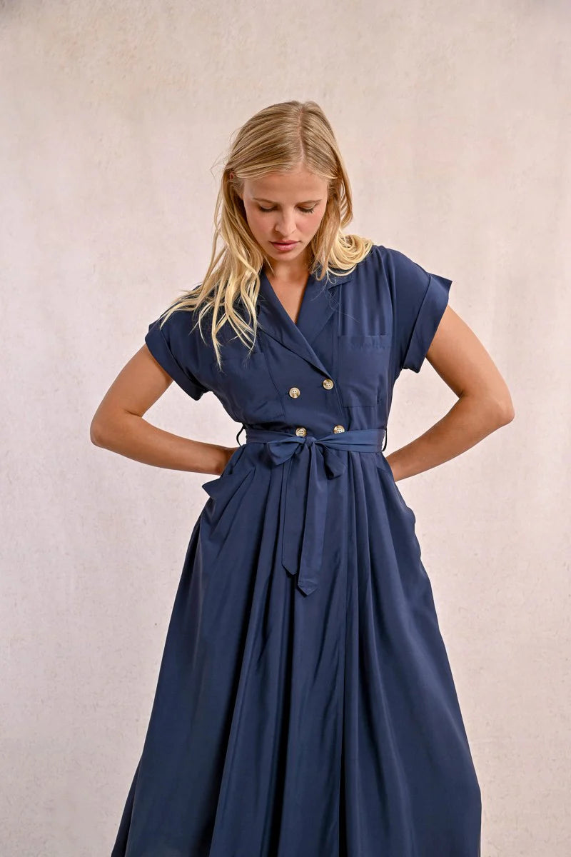 LONG TRENCH DRESS Tru Bleu Boutique LONG TRENCH DRESS Tru Bleu Boutique