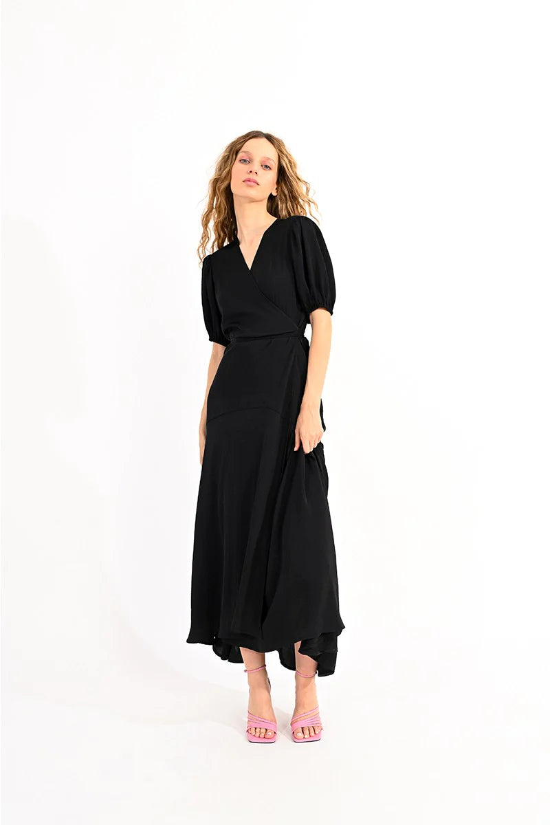 LONG WRAP DRESS