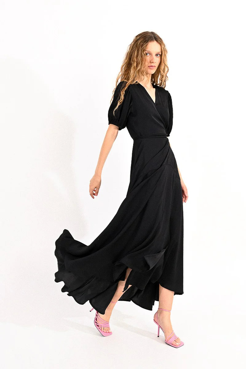 LONG WRAP DRESS