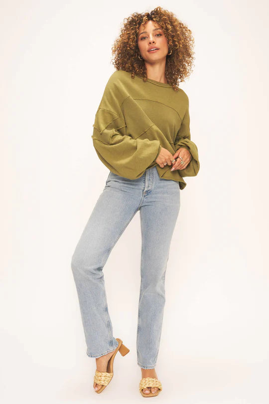 JAI SLOUCHY SEAMED SWEATSHIRT