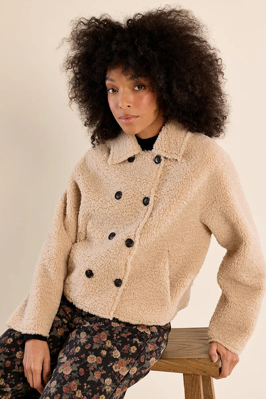 Double Breasted Sherpa Jacket