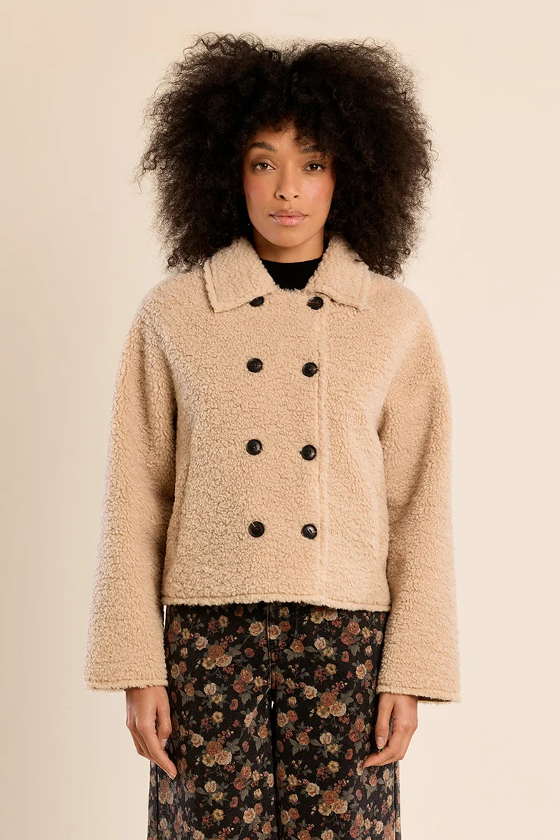 Double Breasted Sherpa Jacket