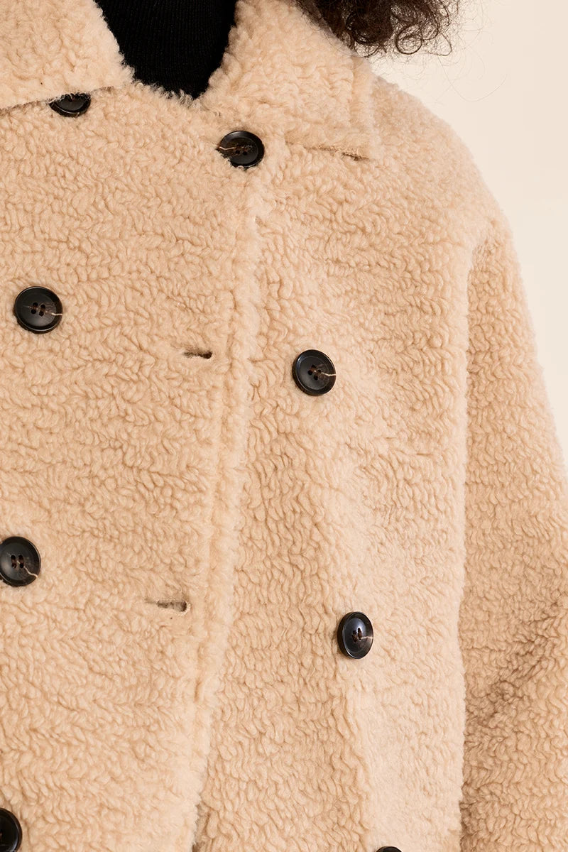 Double Breasted Sherpa Jacket