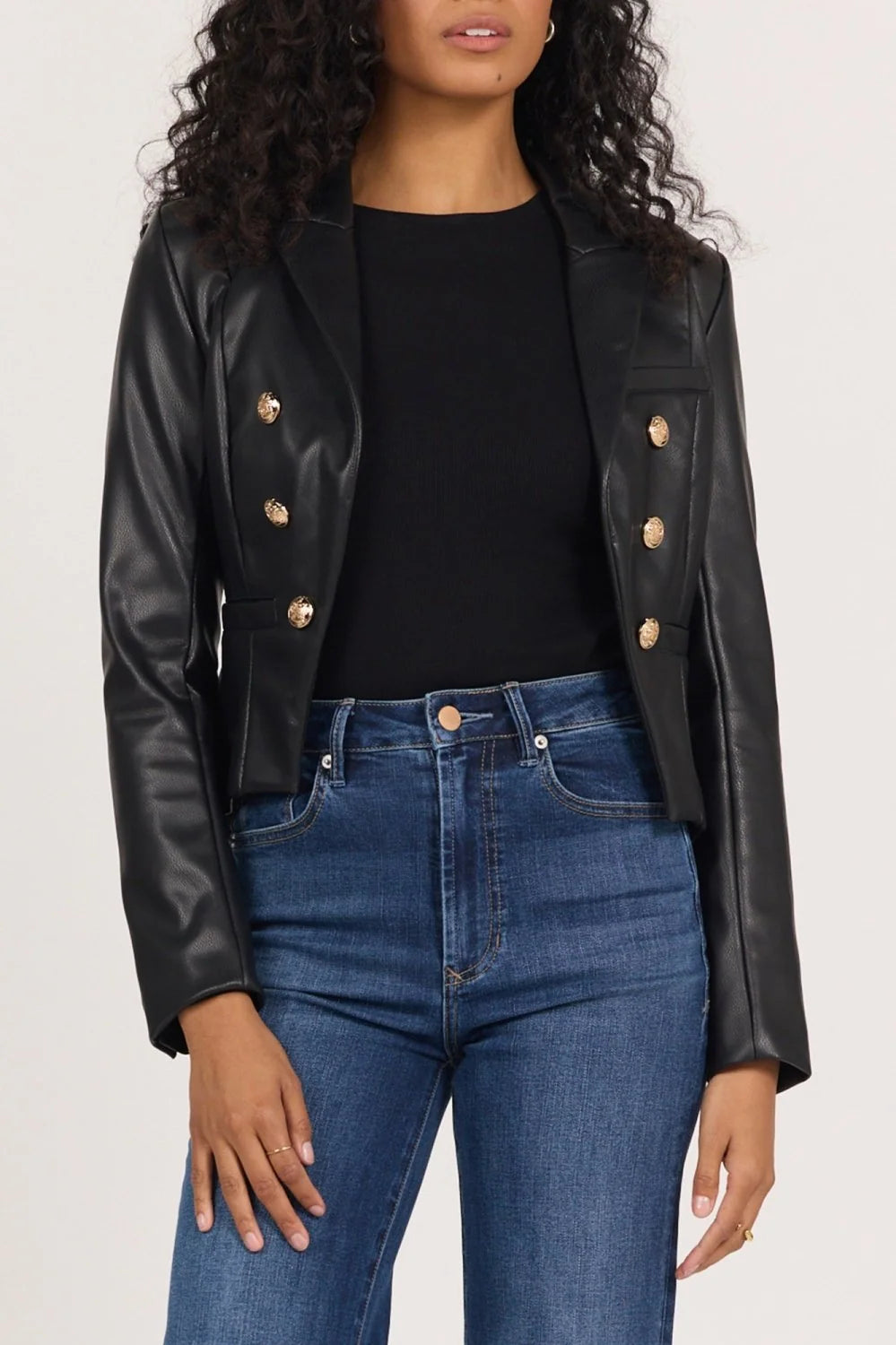 Rosalie Faux Leather Blazer
