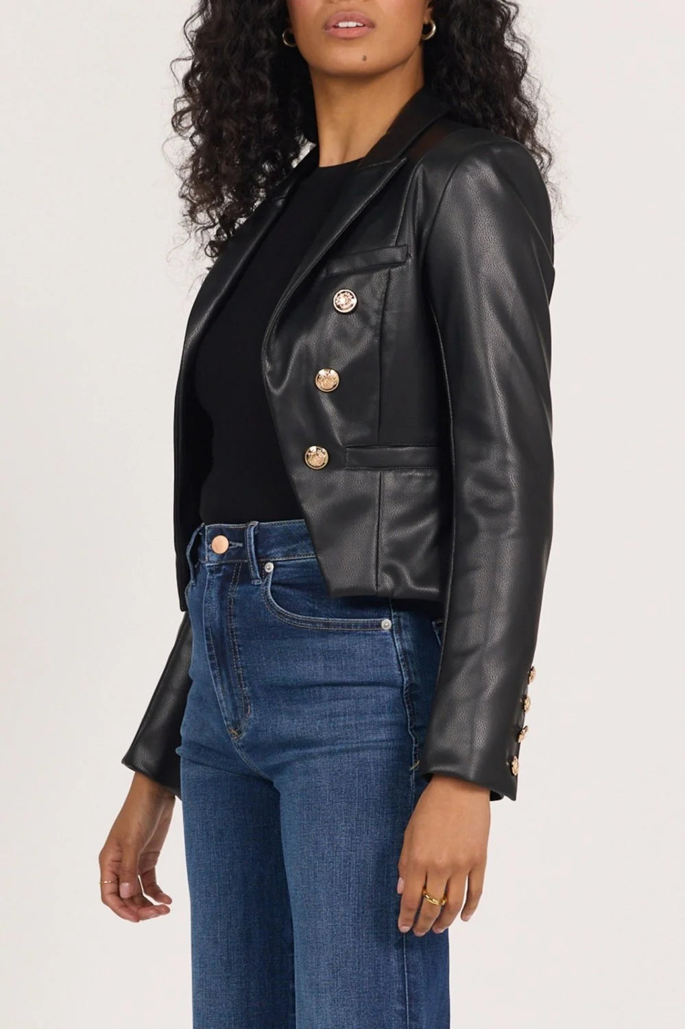 Rosalie Faux Leather Blazer