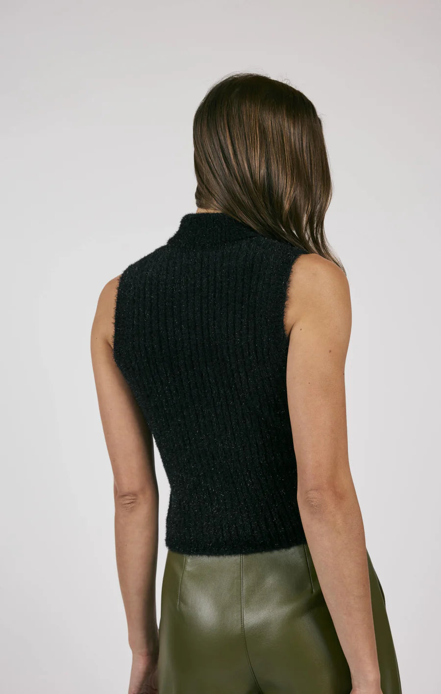 BRITT LUREX RIBBED SWEATER TANK