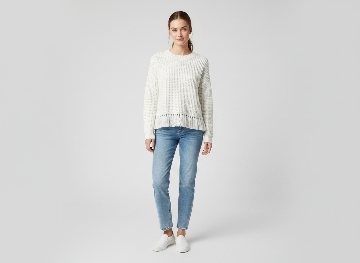 Kerensa Fringe Bottom Crewneck