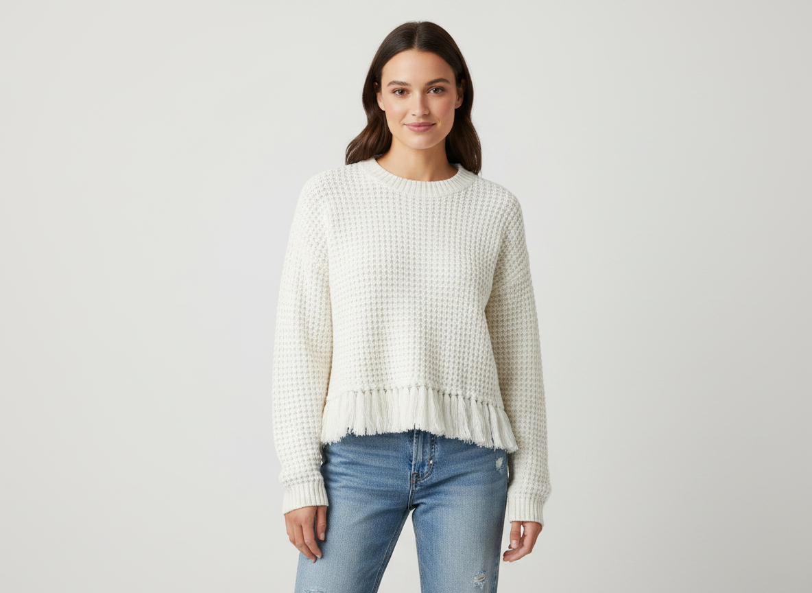 Kerensa Fringe Bottom Crewneck