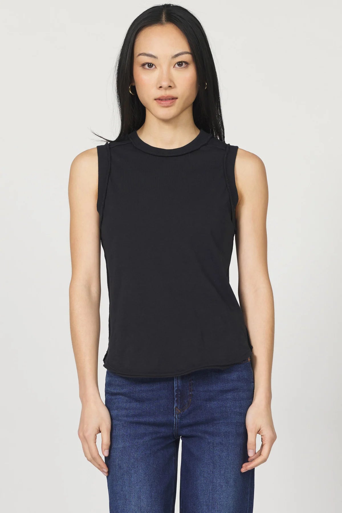 ZO RAW EDGE TANK - BLACK