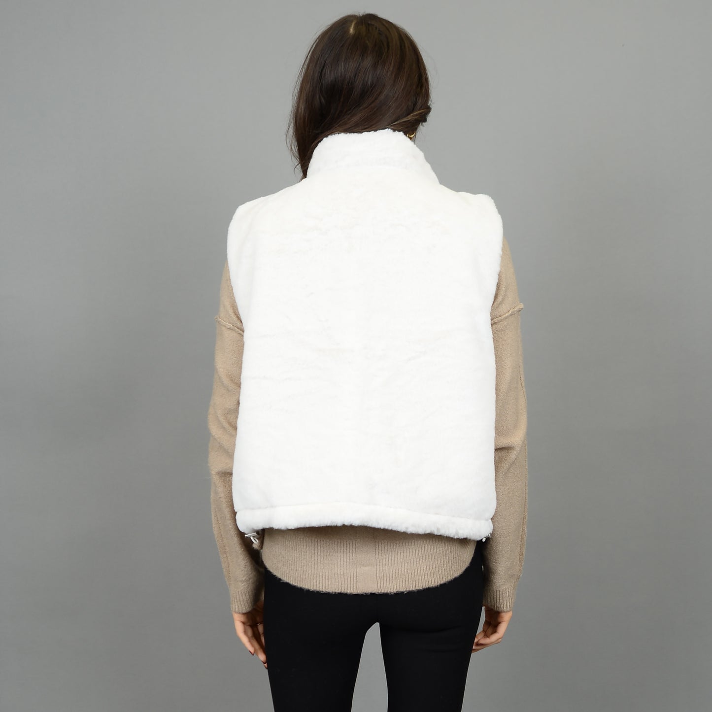 LESSIE REVERSIBLE VEST - CREAM