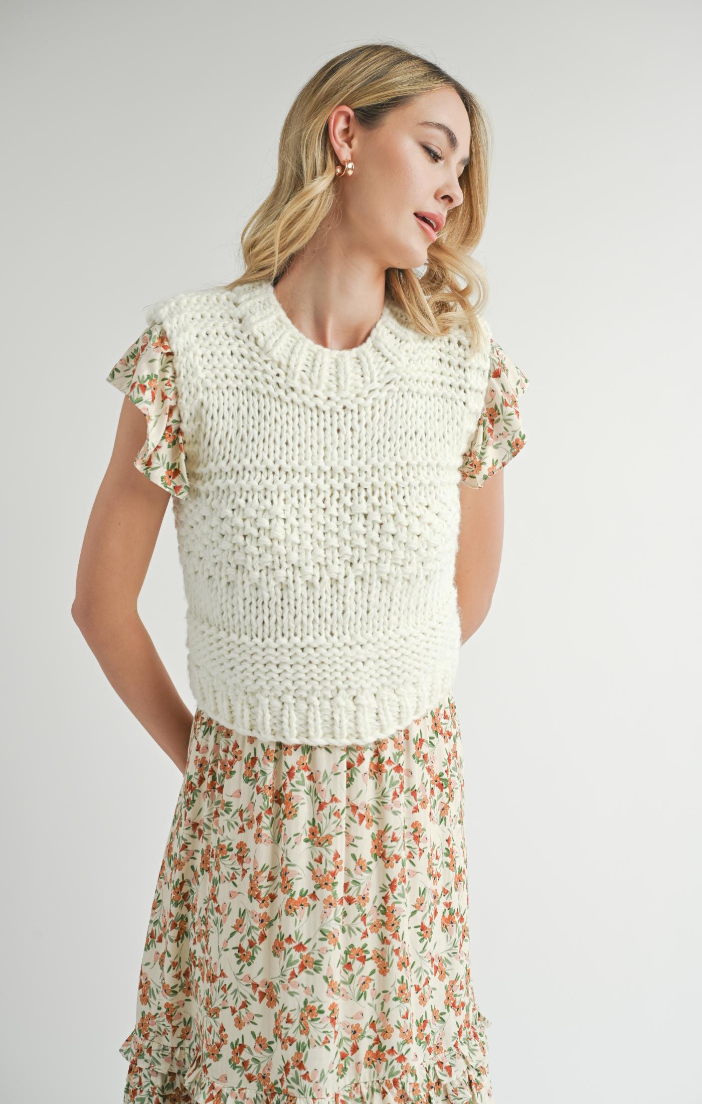 ISLA CHUNKY KNIT SWEATER VEST