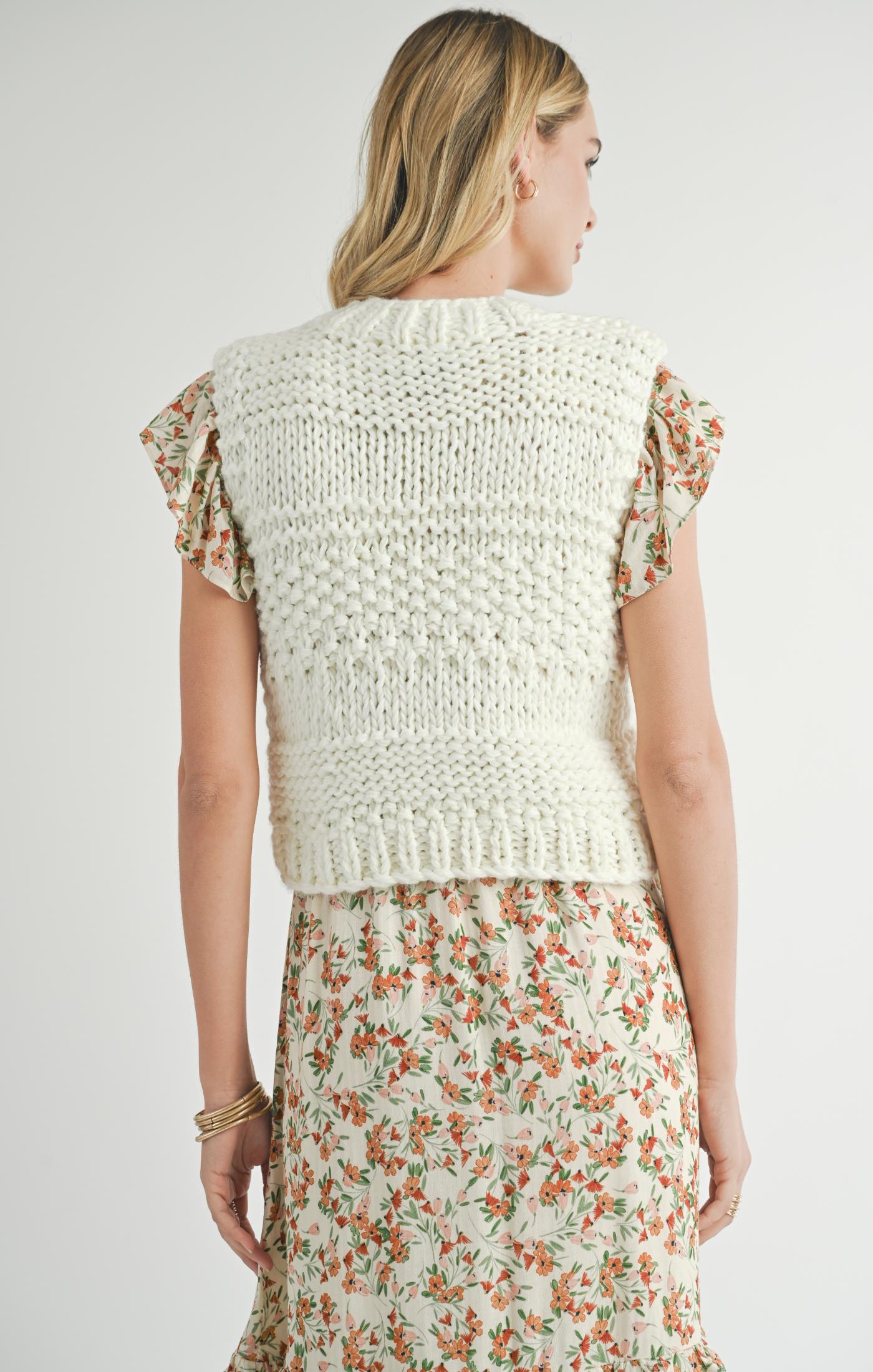 ISLA CHUNKY KNIT SWEATER VEST