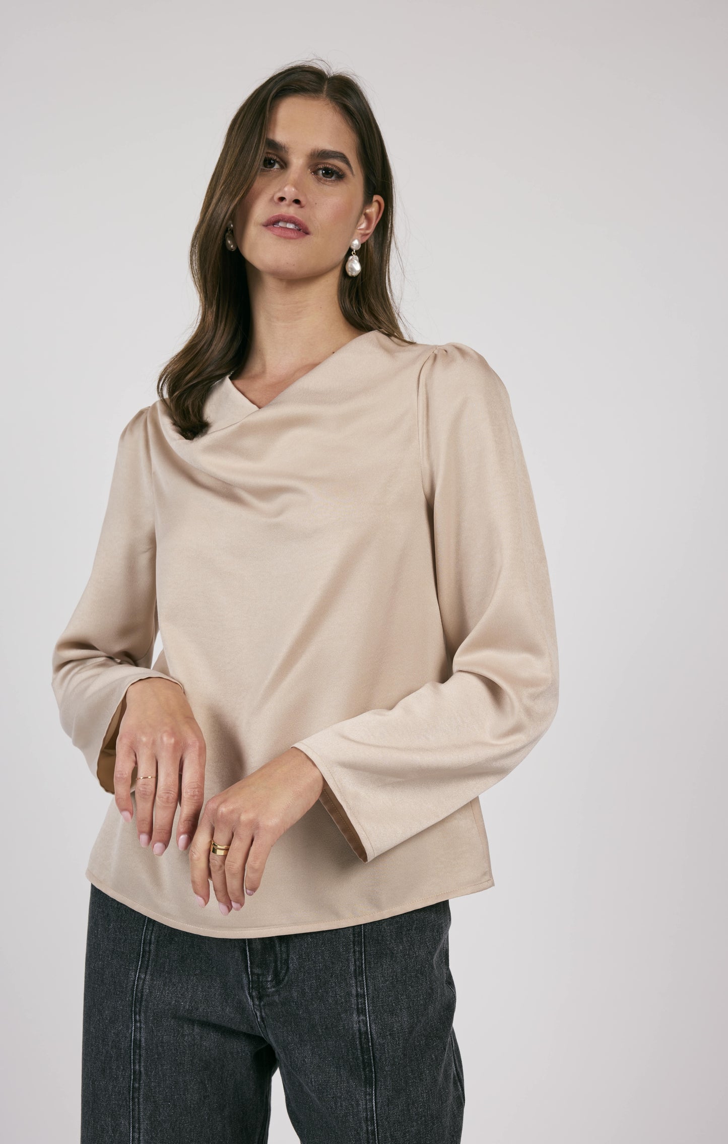 MODERNITY COWL NECK BLOUSE