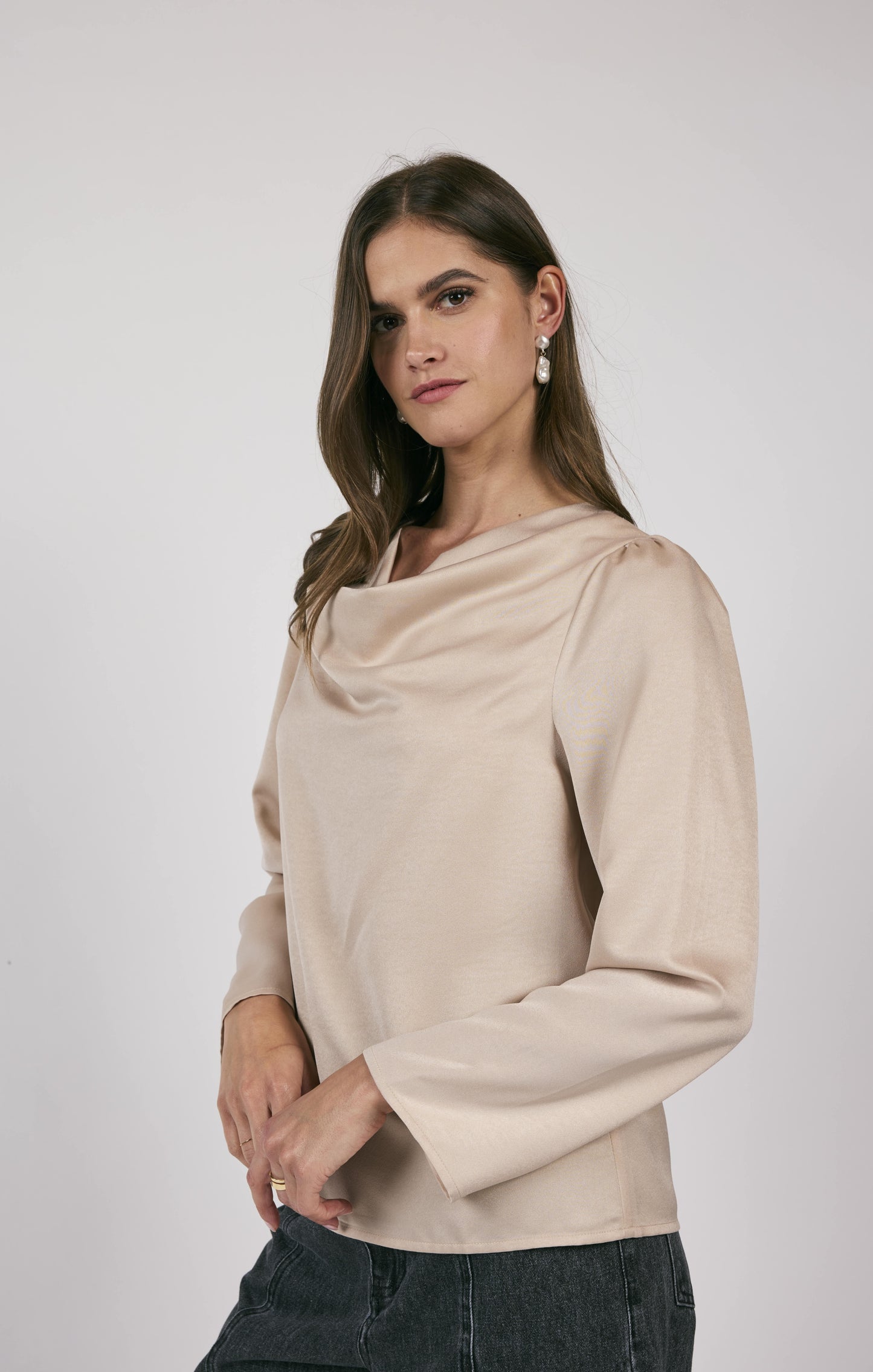 MODERNITY COWL NECK BLOUSE