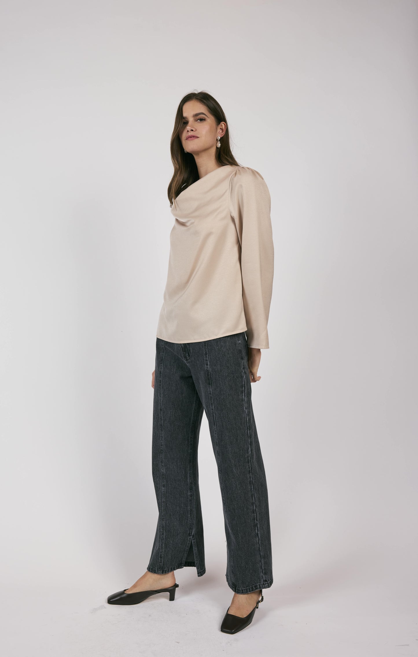 MODERNITY COWL NECK BLOUSE