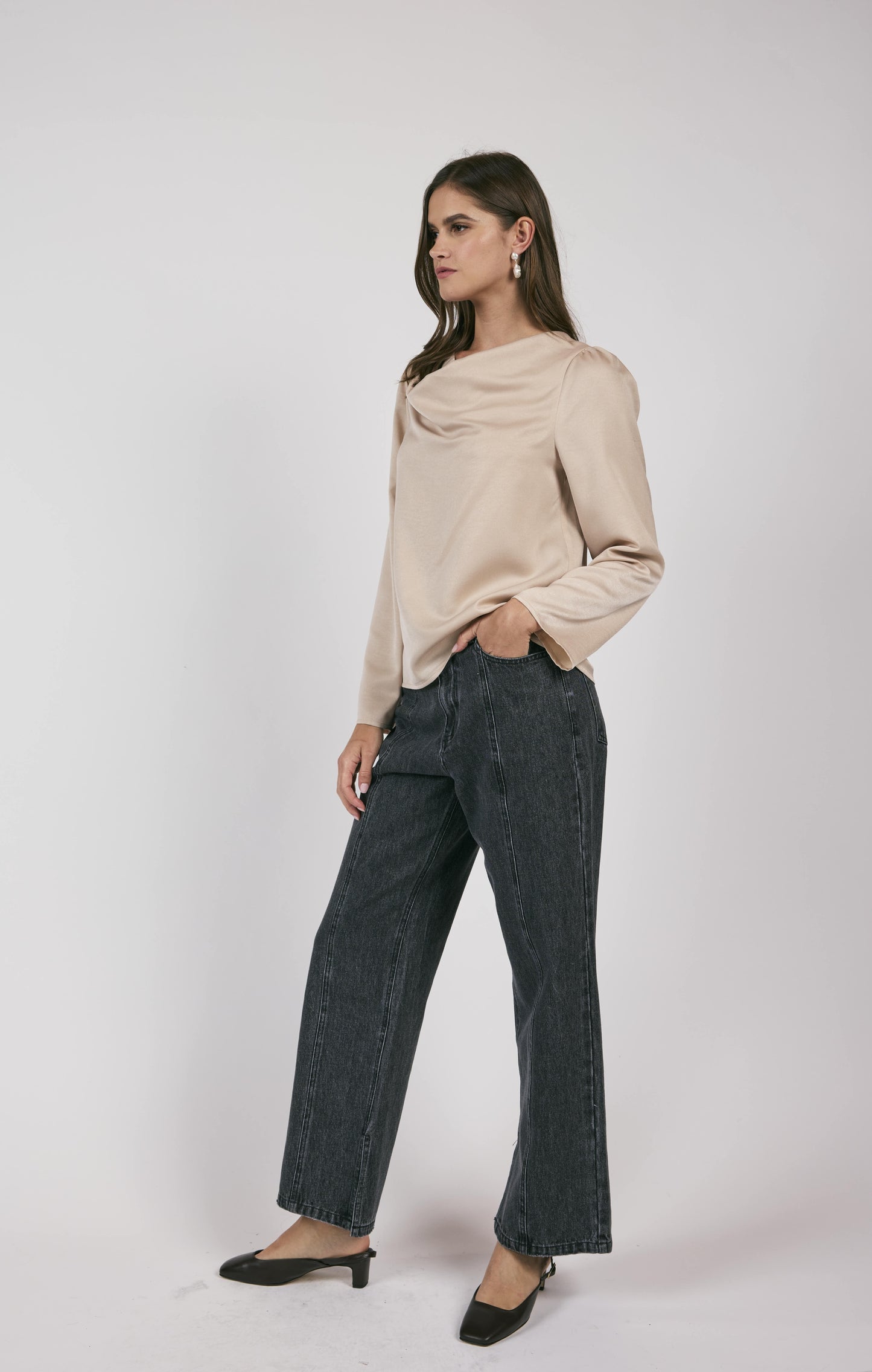 MODERNITY COWL NECK BLOUSE