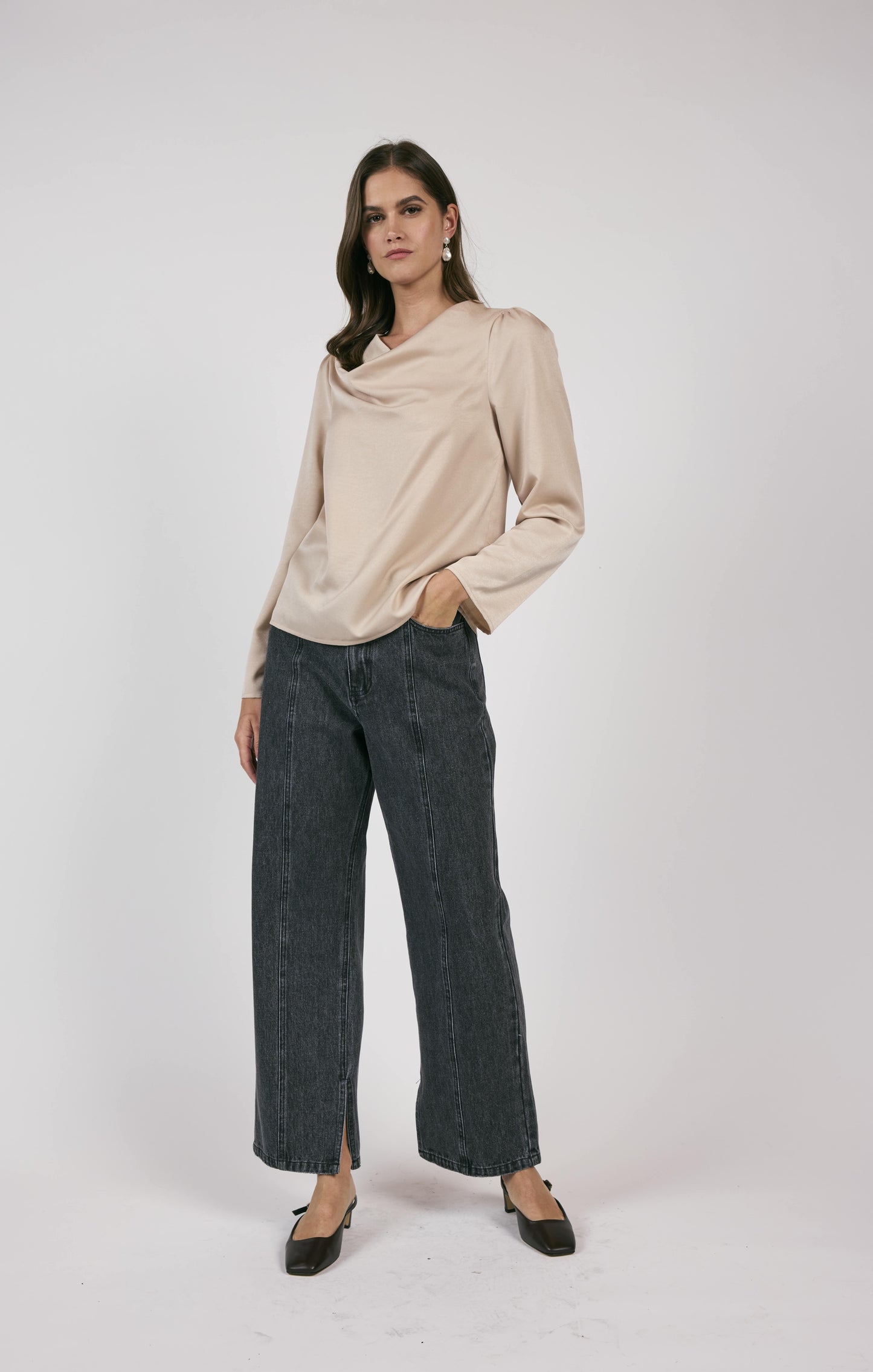 MODERNITY COWL NECK BLOUSE