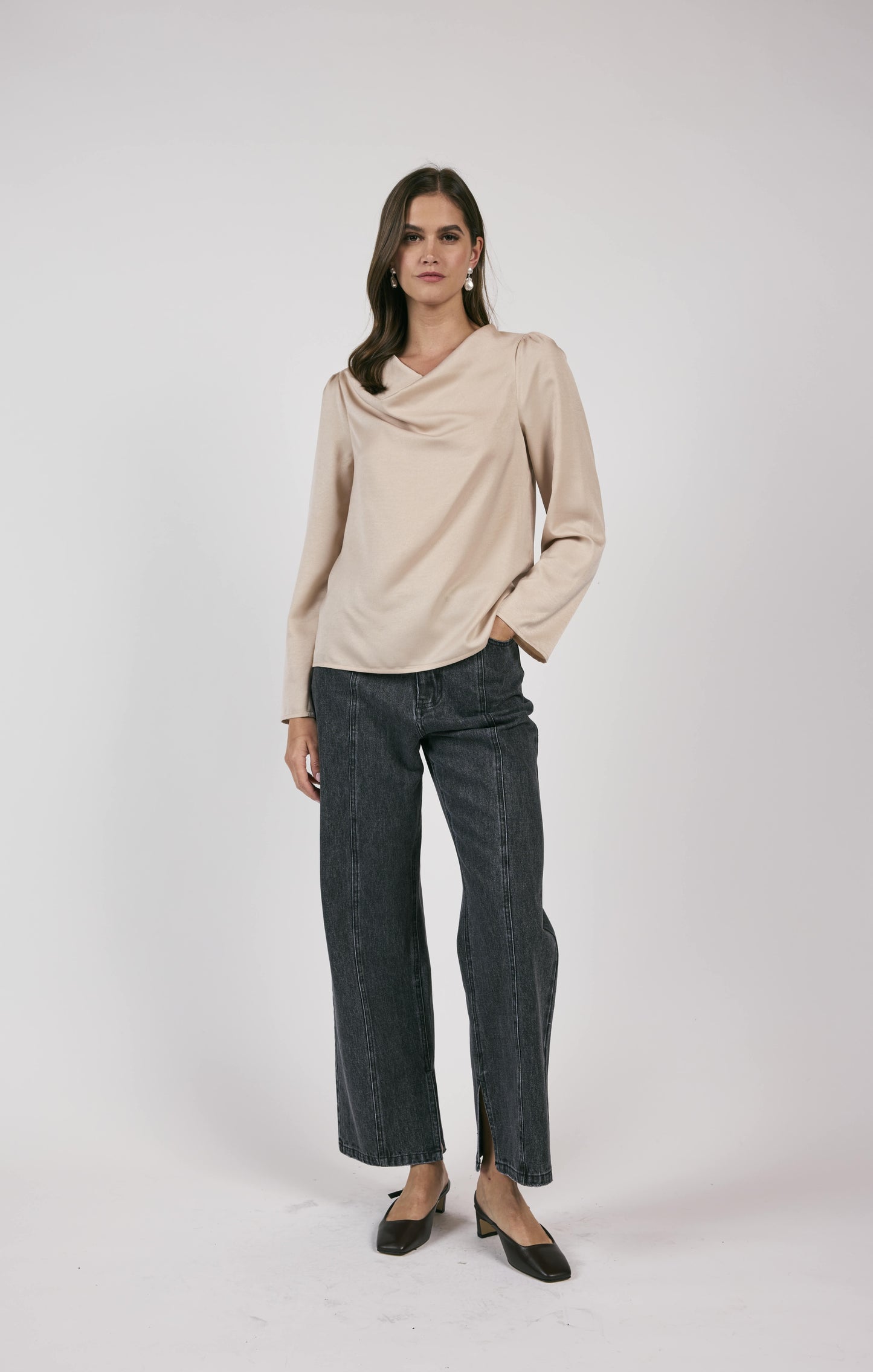 MODERNITY COWL NECK BLOUSE