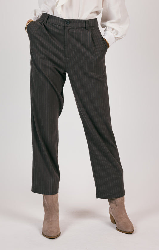 HIGH UP PINSTRIPE TROUSERS