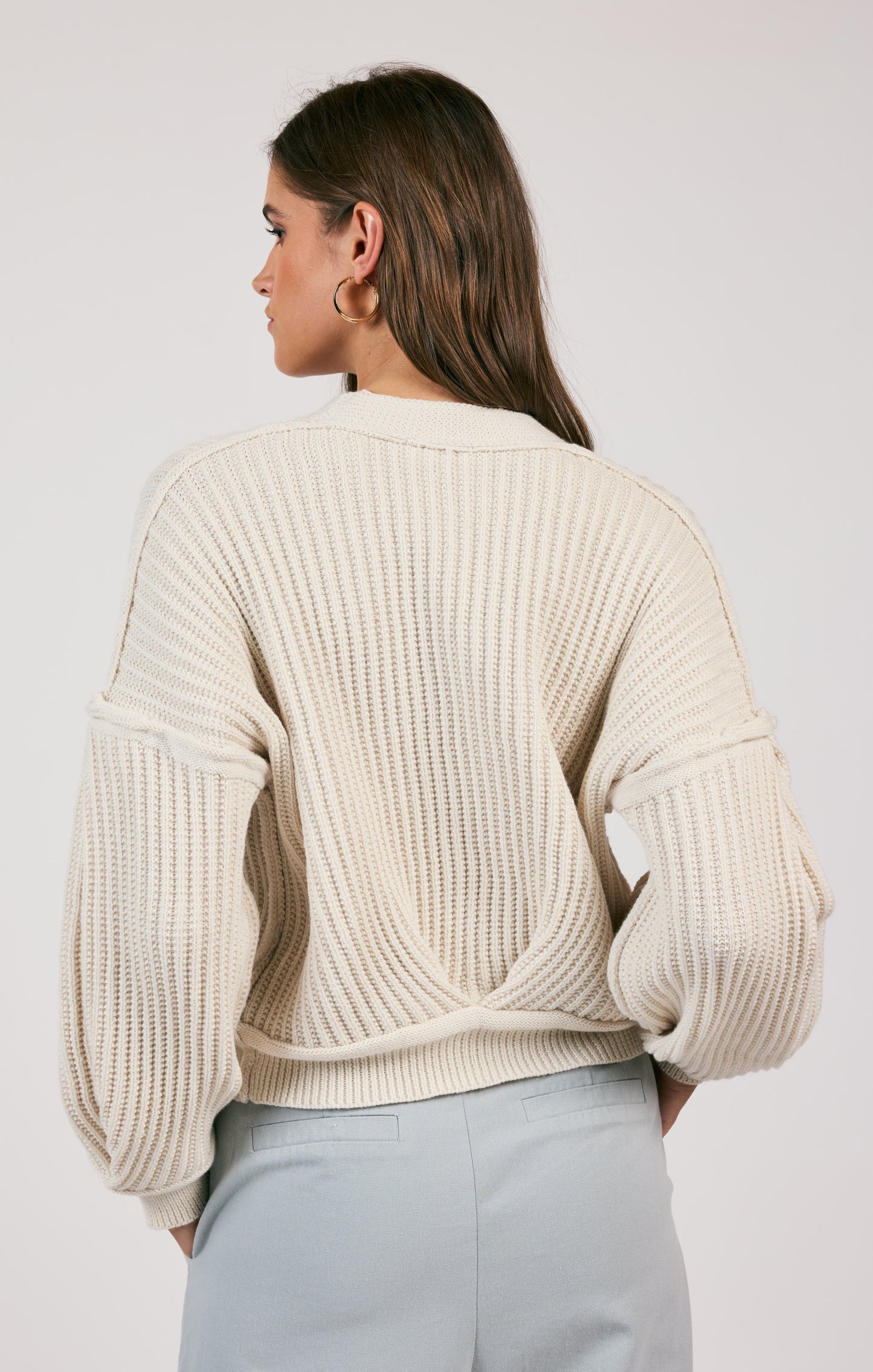 ENERGY GIVER BUBBLE SLEEVE CARDIGAN