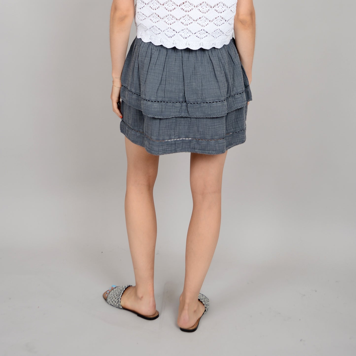 NELE LAYERED PULL ON SKIRT