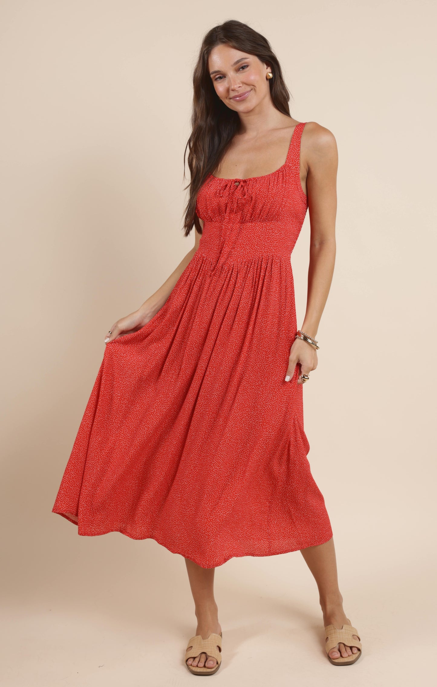 NINA MILKMAID MIDI DRESS – Tru Bleu Boutique