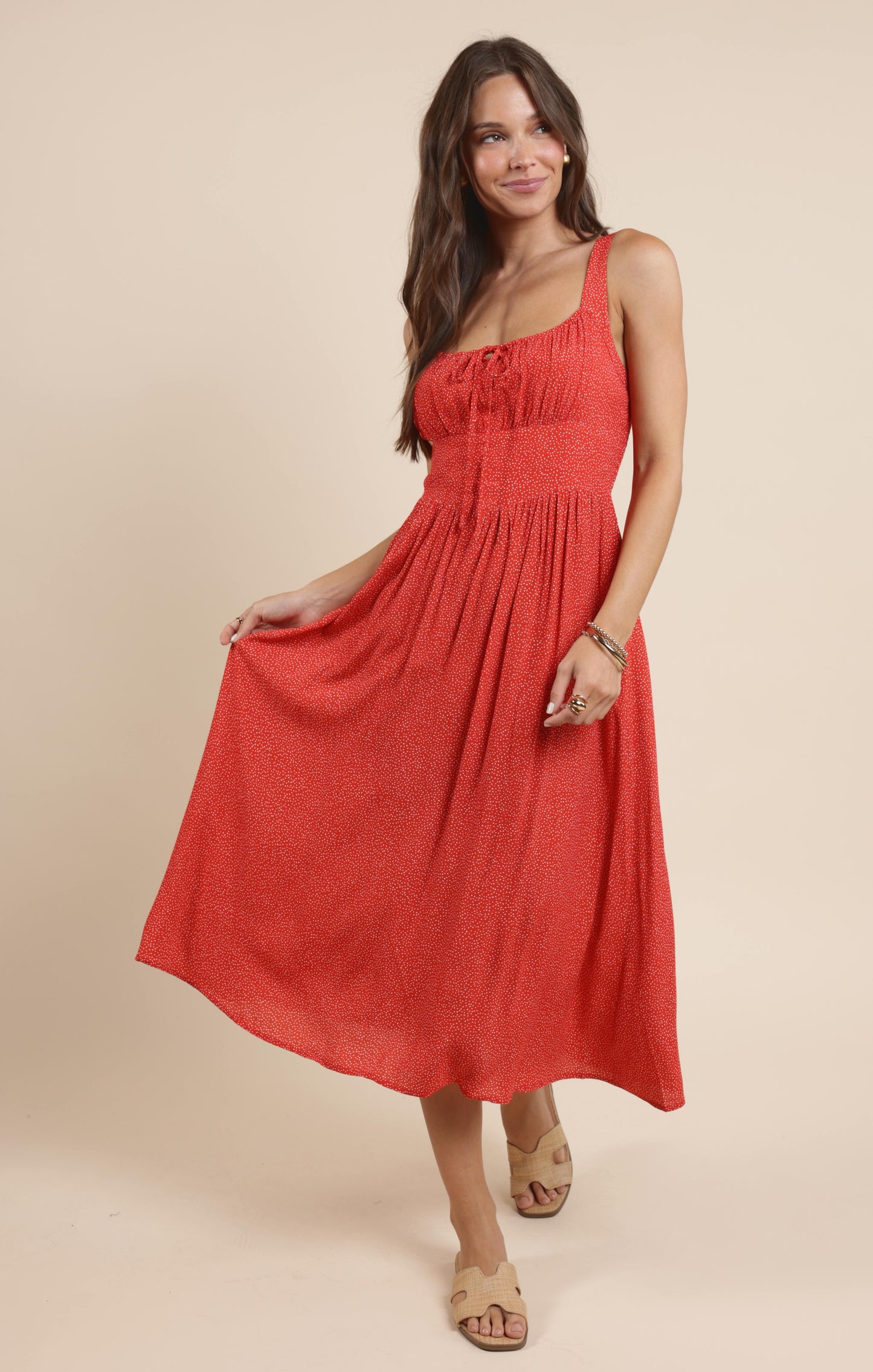 NINA MILKMAID MIDI DRESS