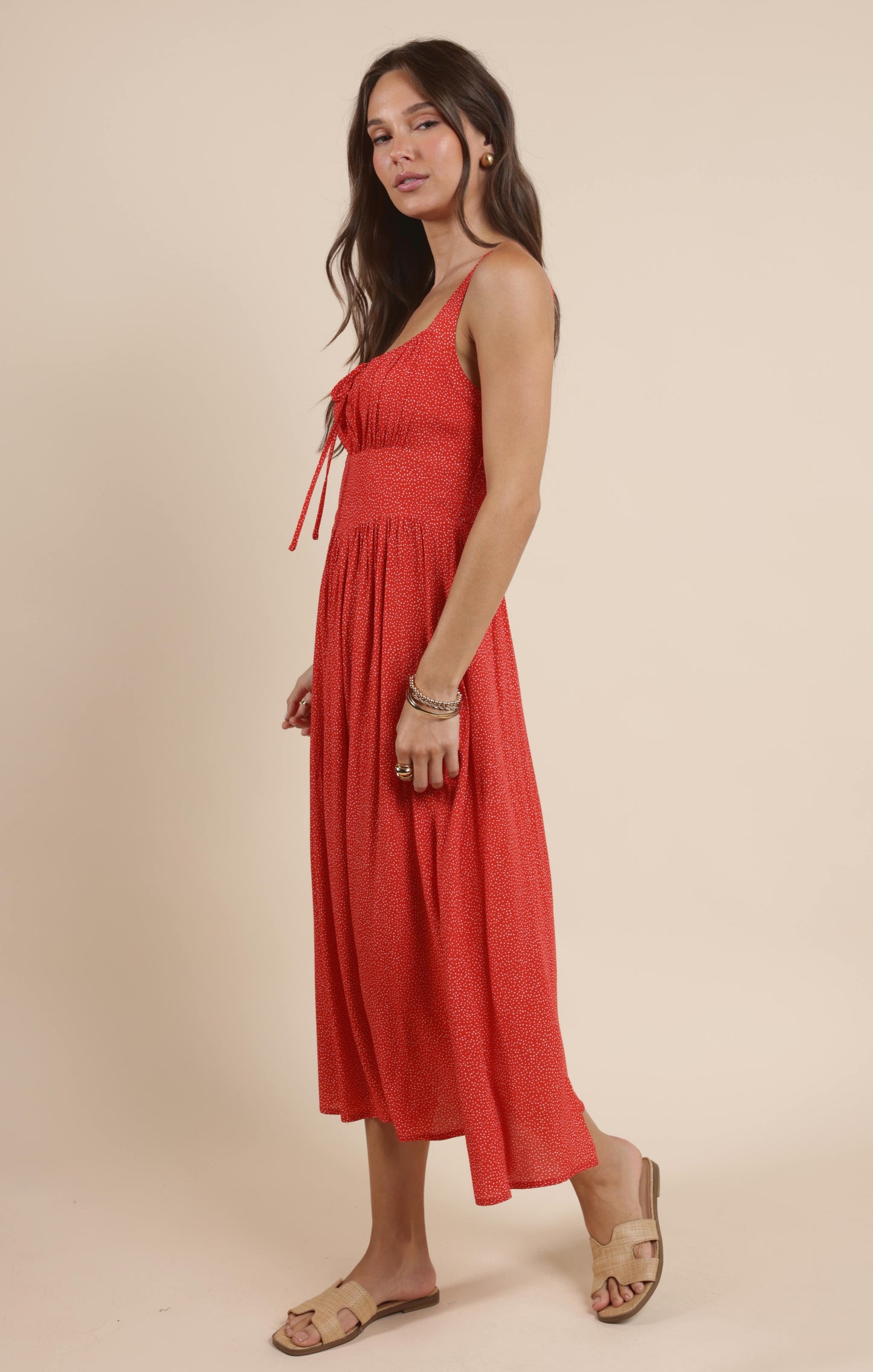 NINA MILKMAID MIDI DRESS