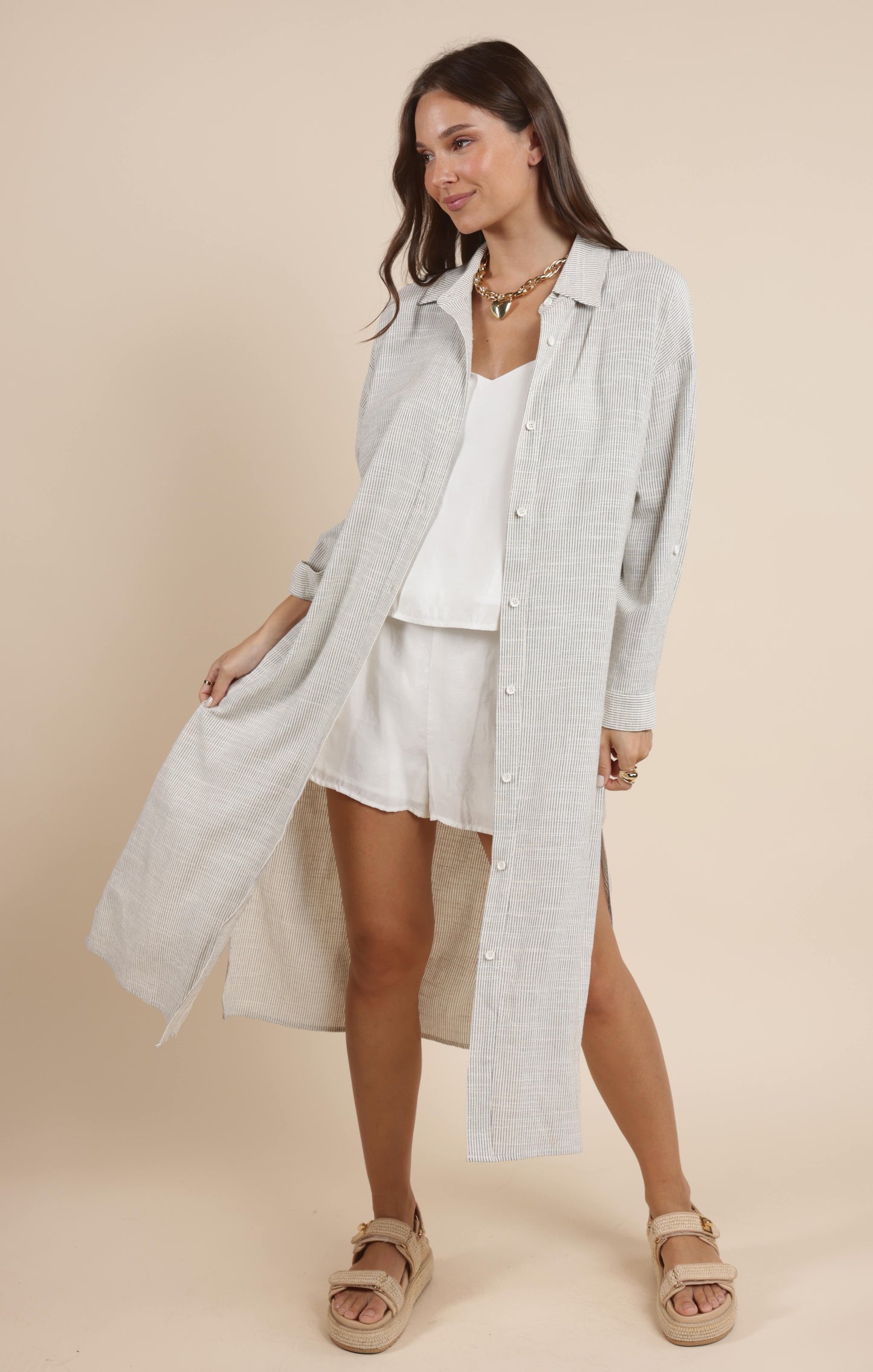 MOJAVE DUSTER SHIRT DRESS
