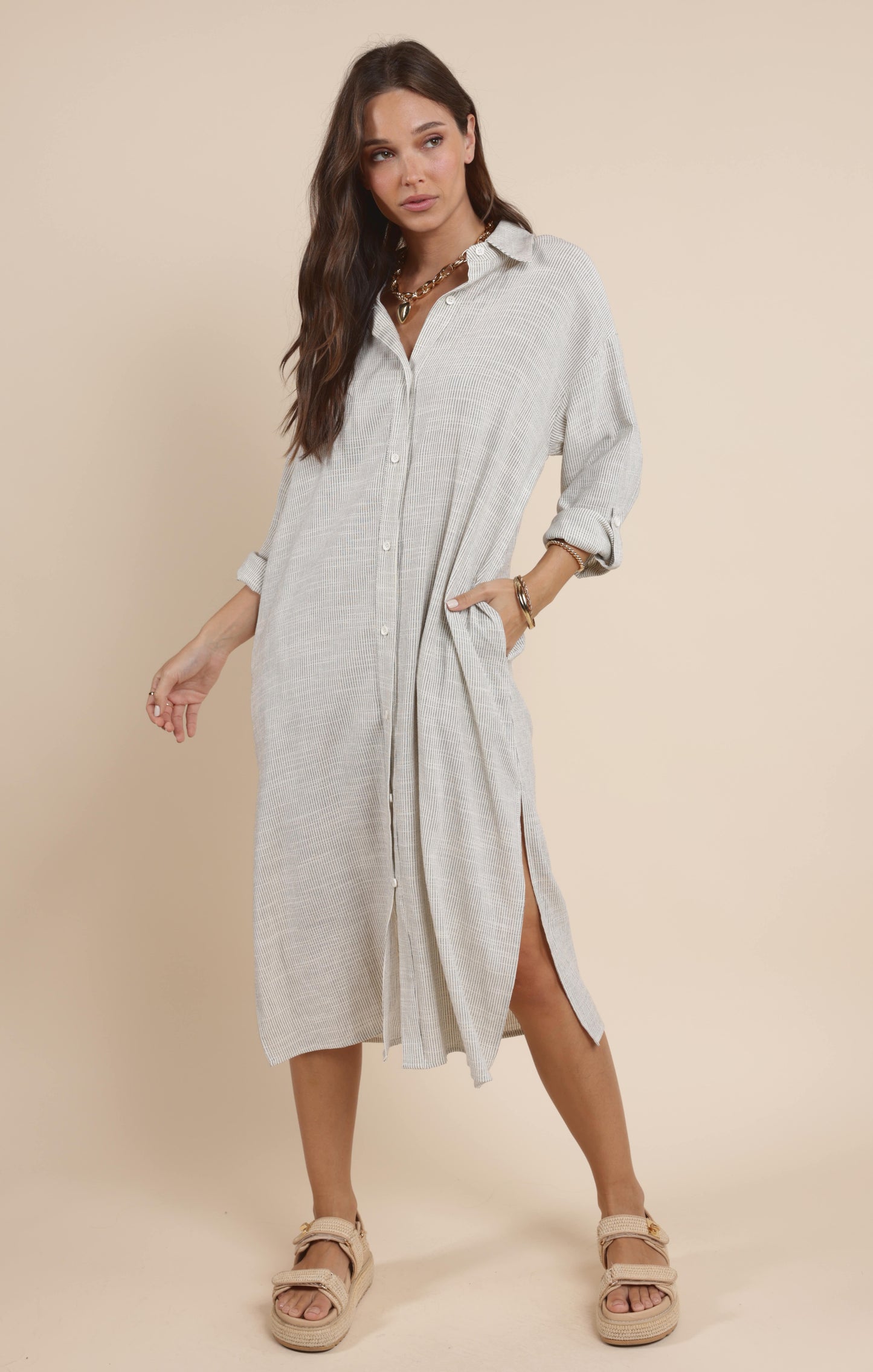 MOJAVE DUSTER SHIRT DRESS