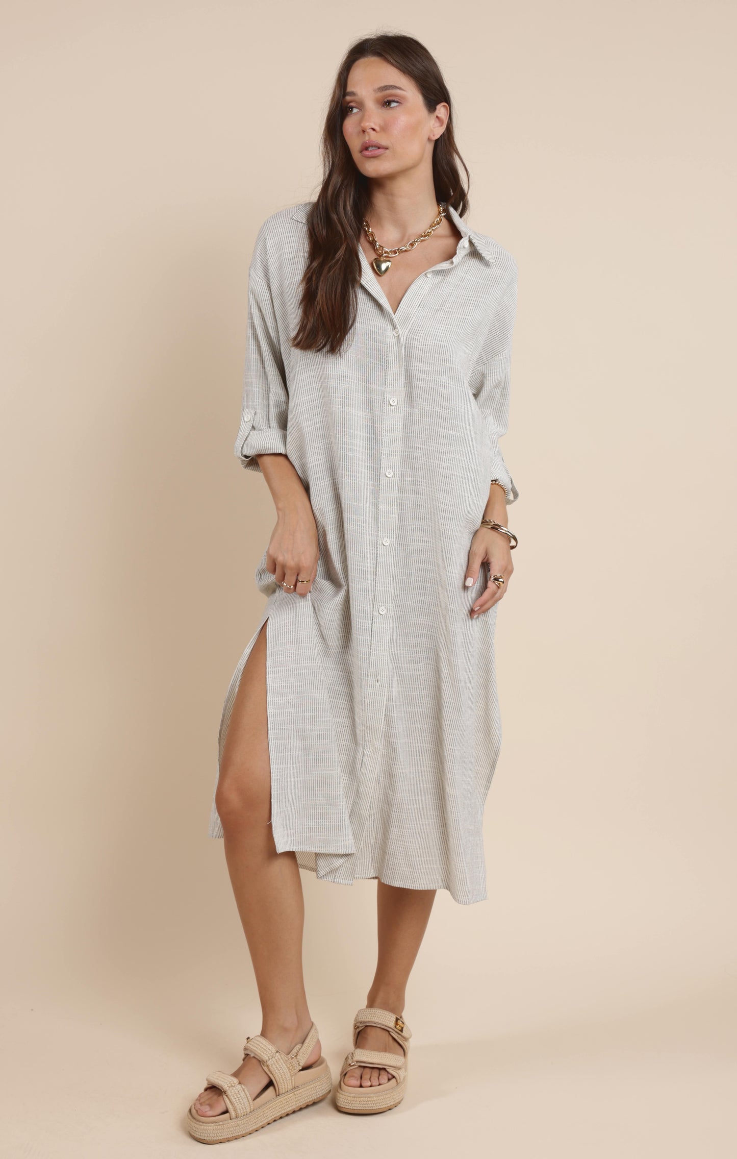 MOJAVE DUSTER SHIRT DRESS