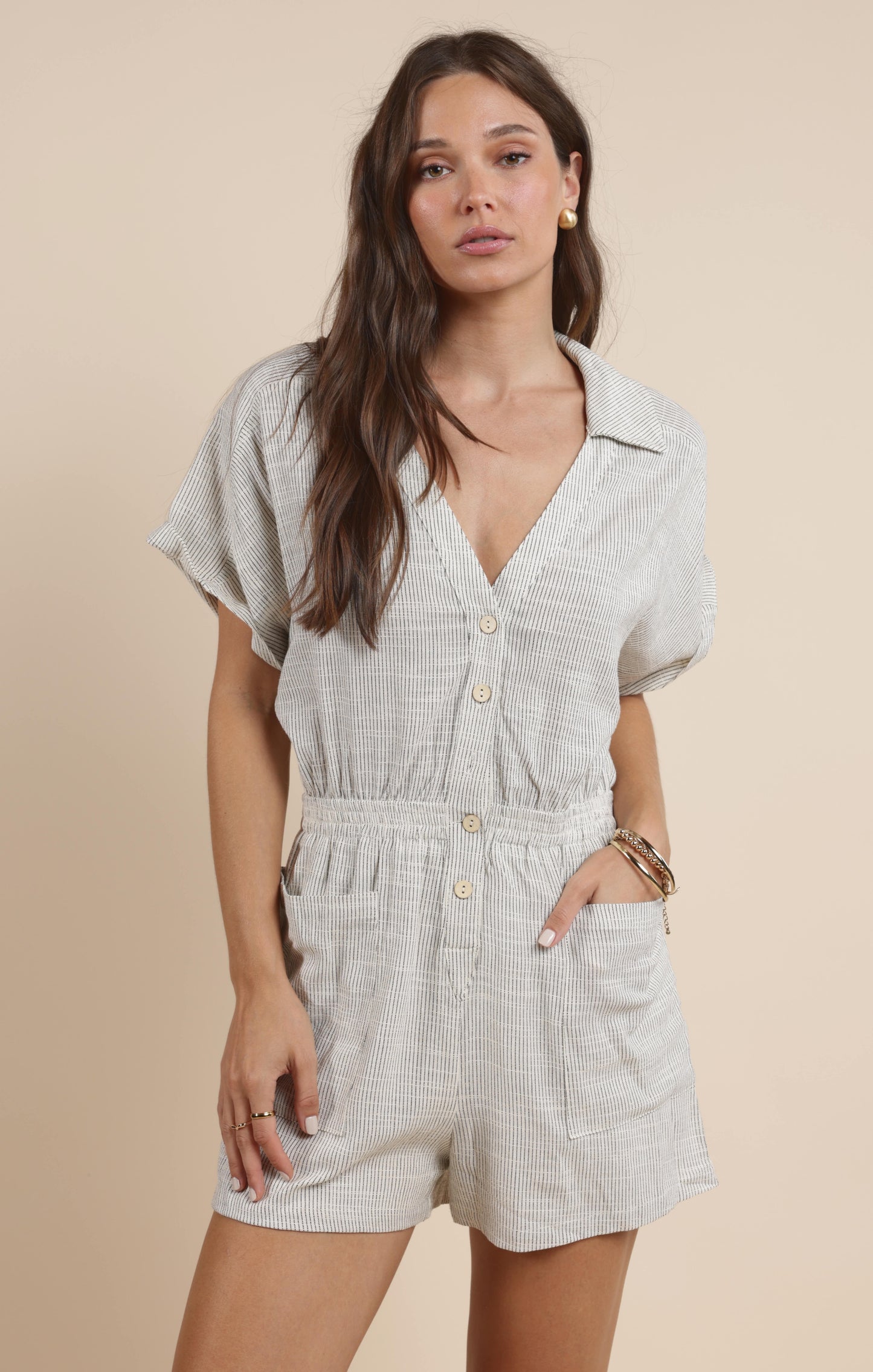 MOJAVE BUTTONED ROMPER