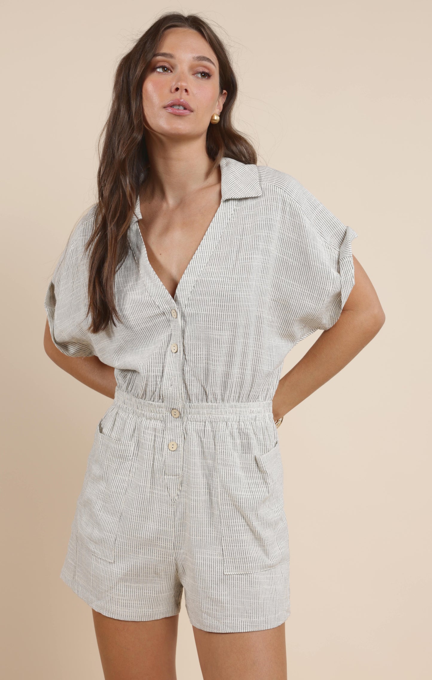 MOJAVE BUTTONED ROMPER