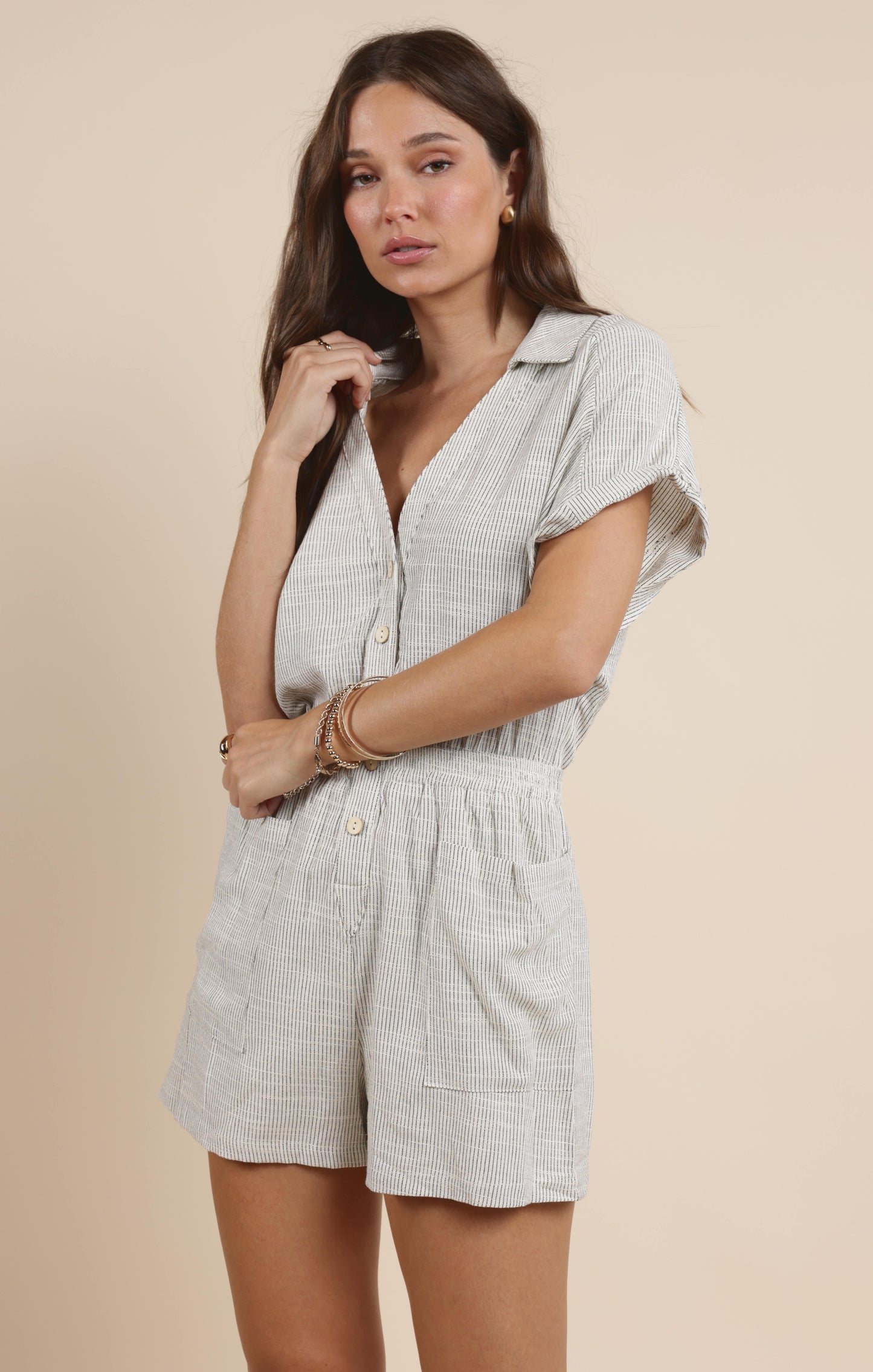 MOJAVE BUTTONED ROMPER