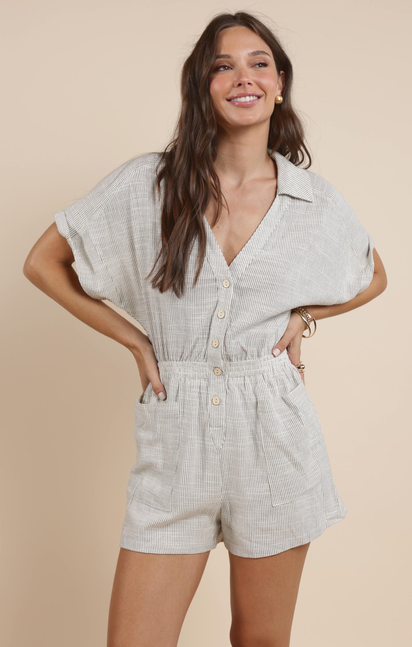 MOJAVE BUTTONED ROMPER