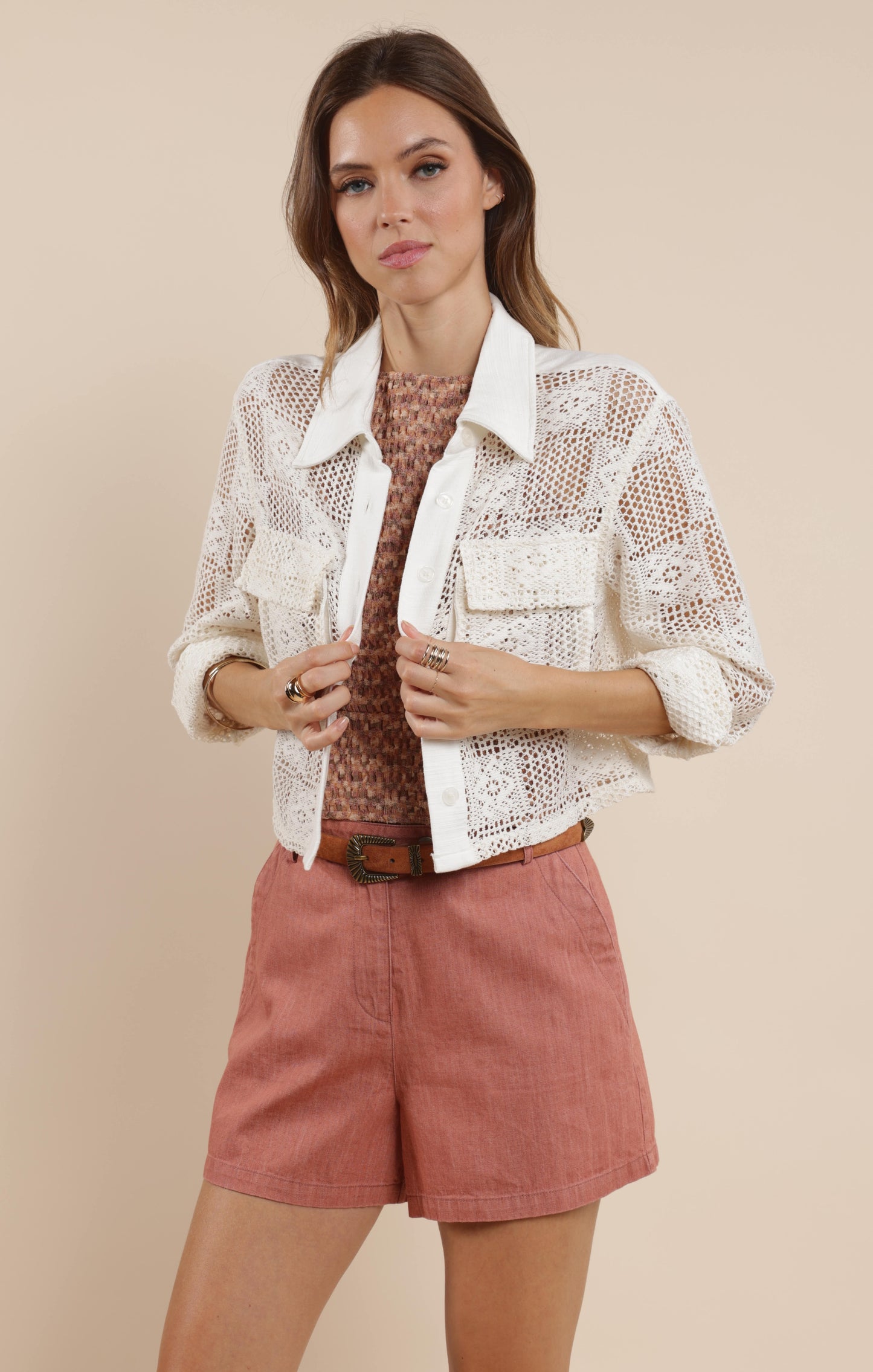 SUMMER LOVIN CROCHET LINEN JACKET