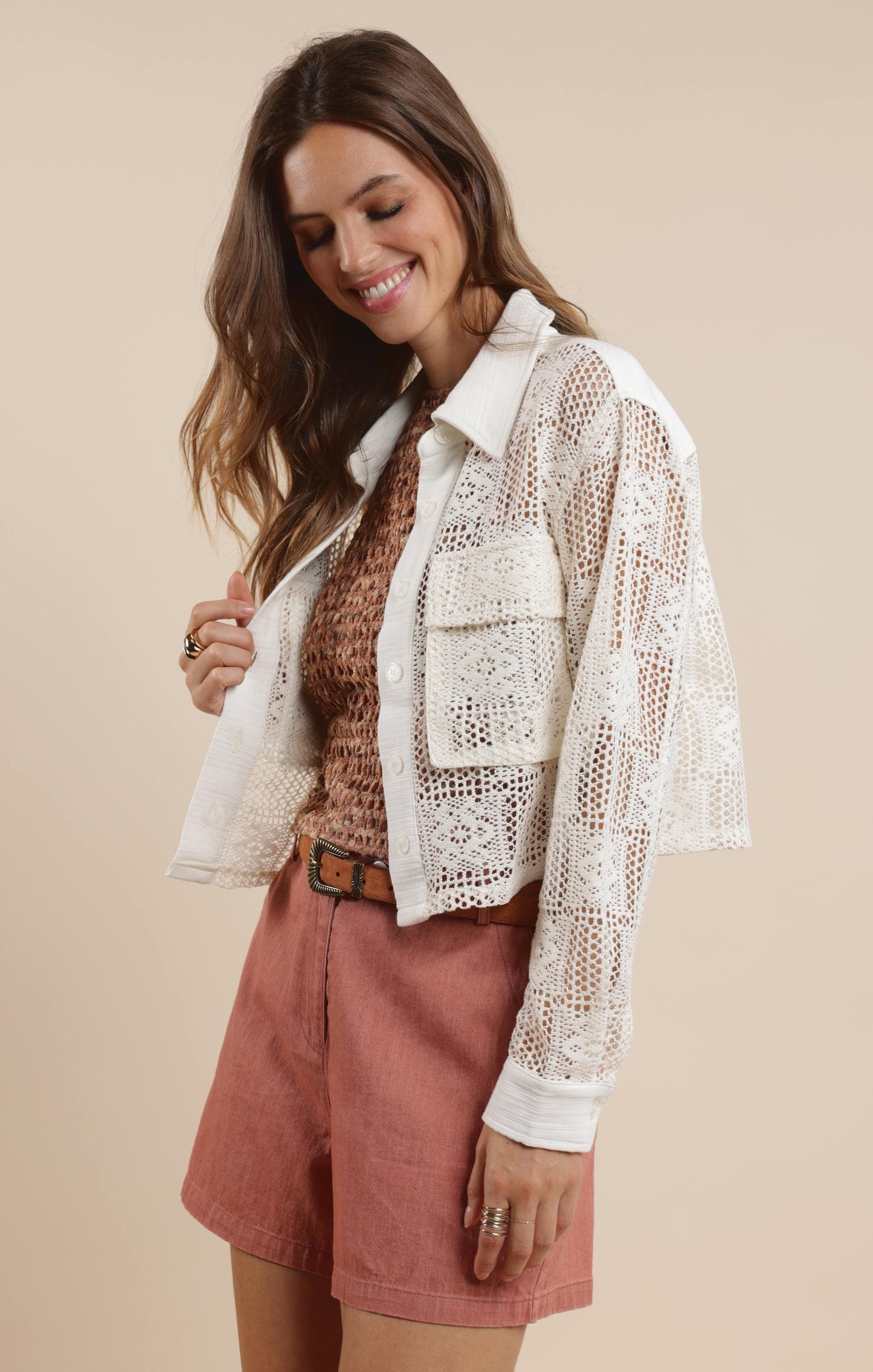 SUMMER LOVIN CROCHET LINEN JACKET