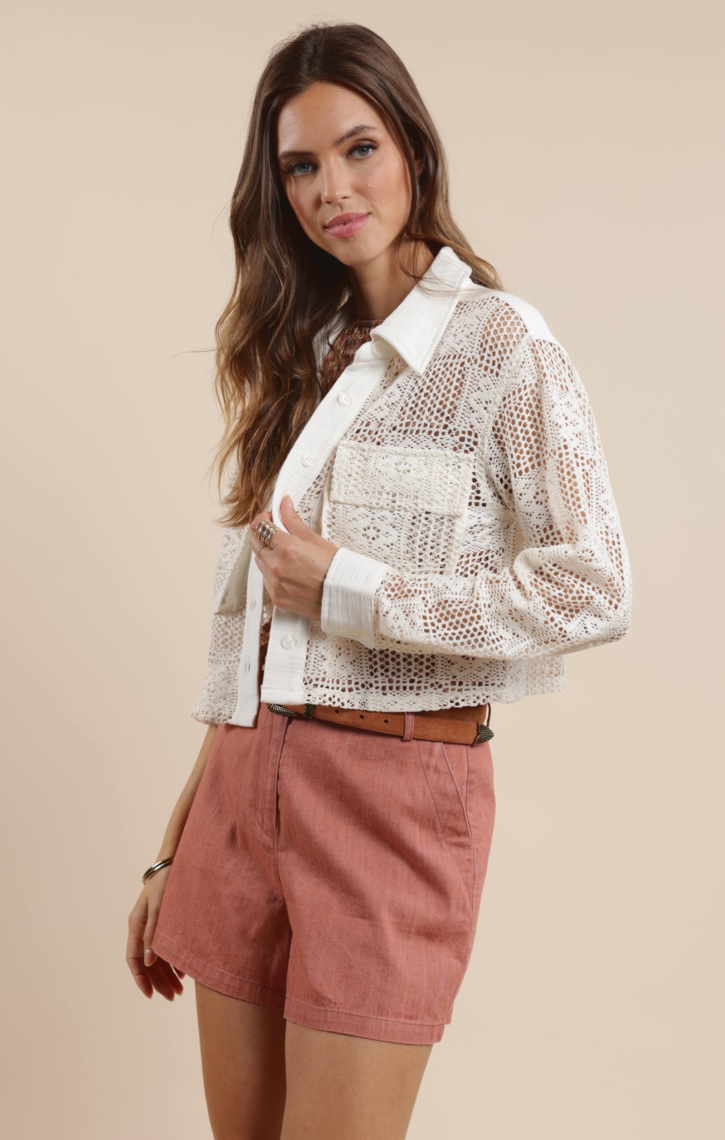 SUMMER LOVIN CROCHET LINEN JACKET
