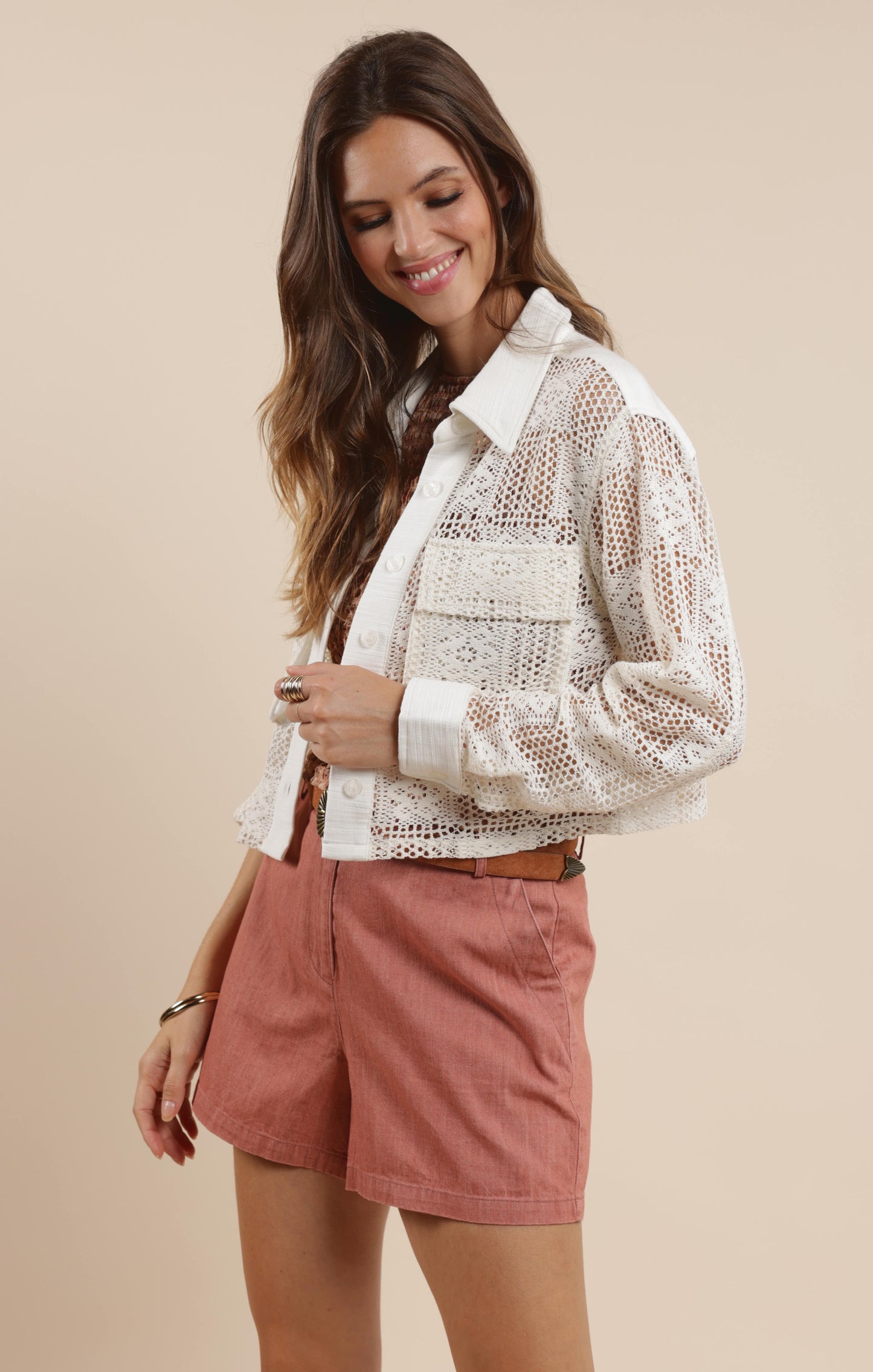 SUMMER LOVIN CROCHET LINEN JACKET
