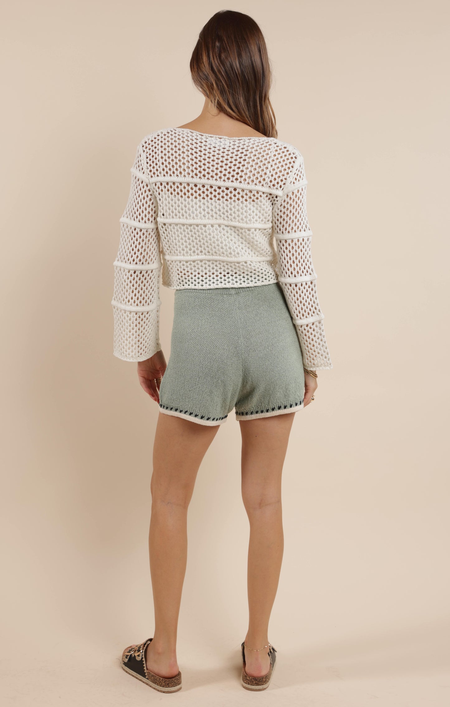 Poppy Crochet Bell Sleeve Sweater