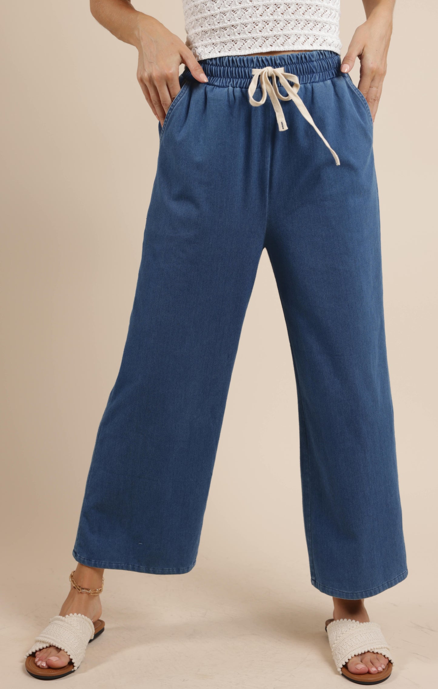 WANDERWAVE SUPER STRETCH DENIM WIDELEG PANT
