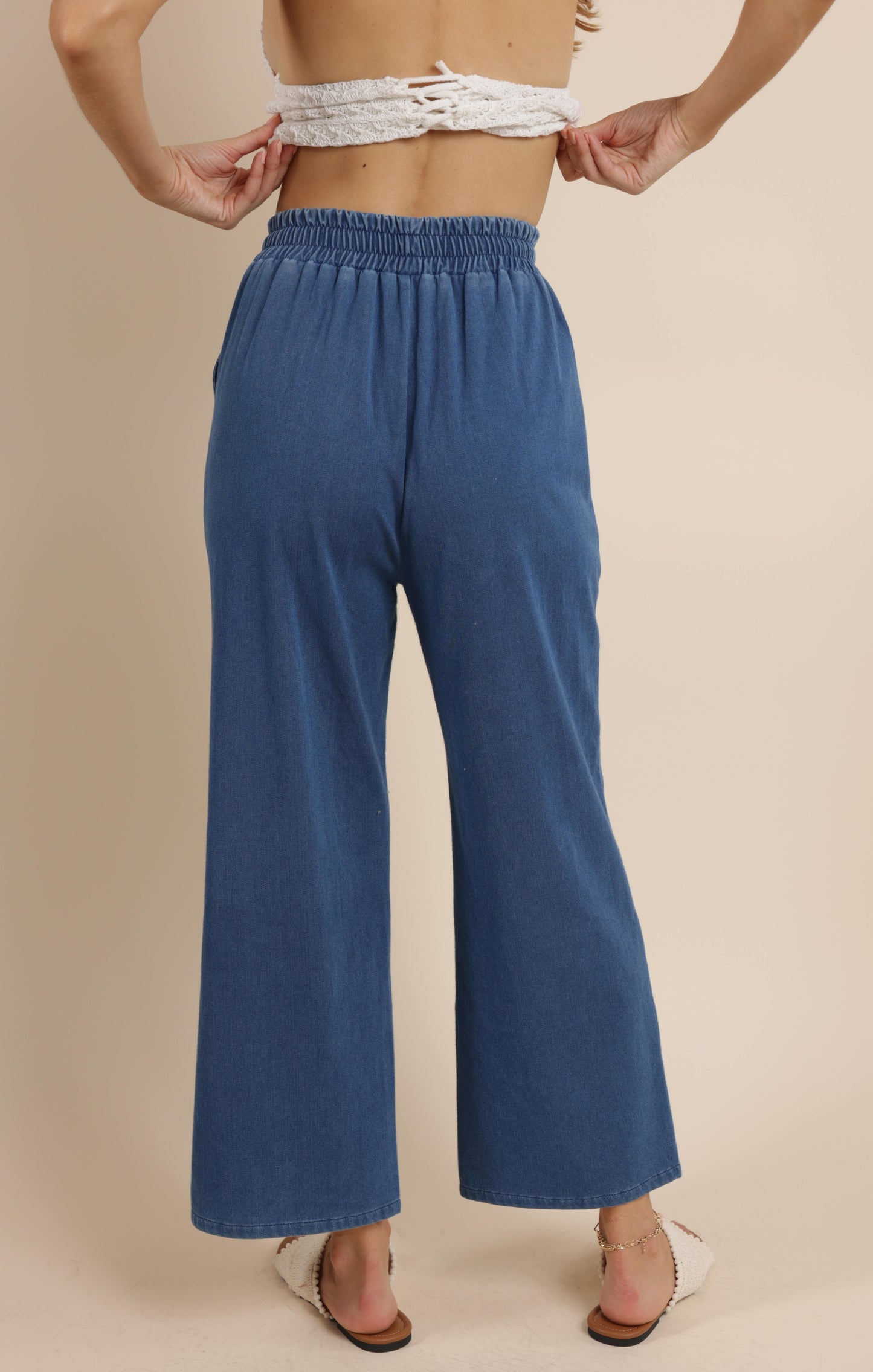 WANDERWAVE SUPER STRETCH DENIM WIDELEG PANT