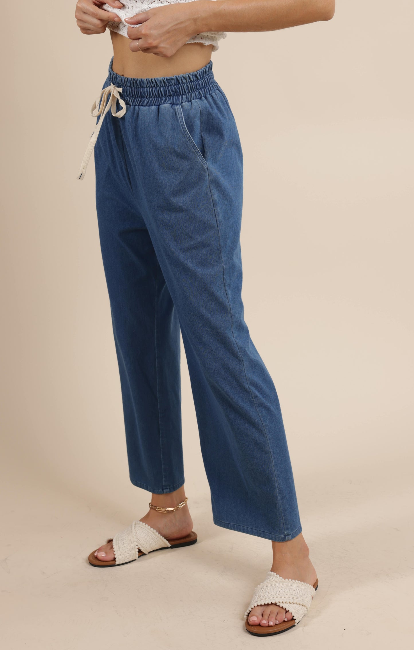 WANDERWAVE SUPER STRETCH DENIM WIDELEG PANT