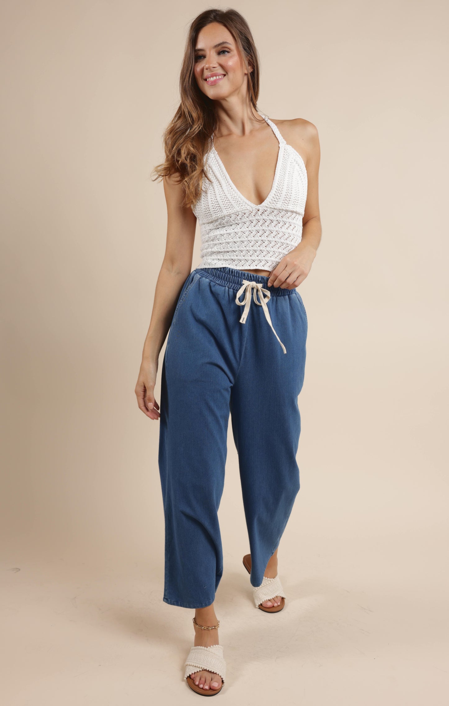 WANDERWAVE SUPER STRETCH DENIM WIDELEG PANT