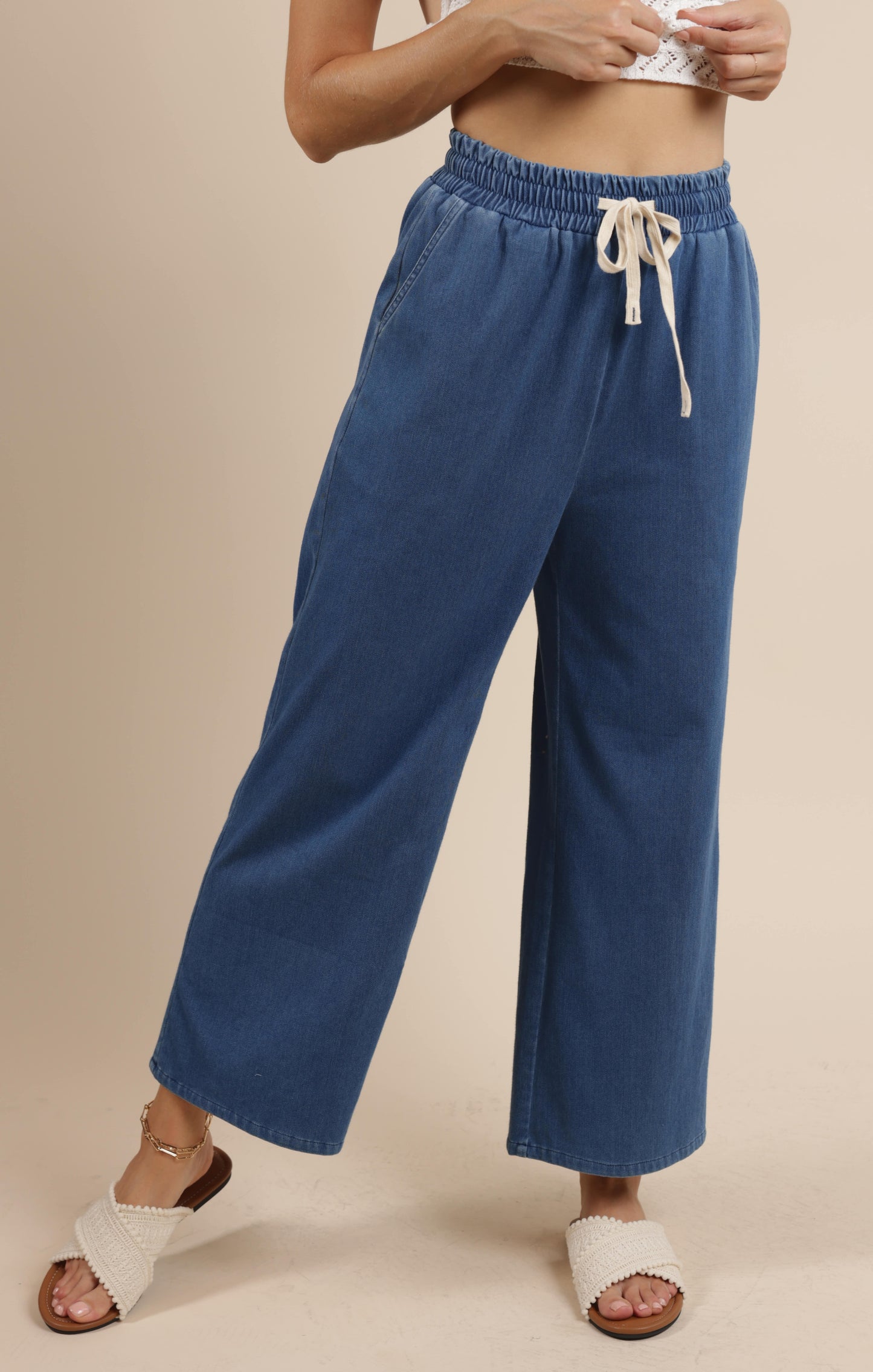 WANDERWAVE SUPER STRETCH DENIM WIDELEG PANT